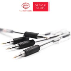 Bút bi Queen (Nữ Hoàng) 0.5mm - Màu Xanh/Đỏ/Đen - (Bịch 5 Bút cùng màu) hoặc 1 Hộp (Giá Sĩ)- CHÍNH HÃNG