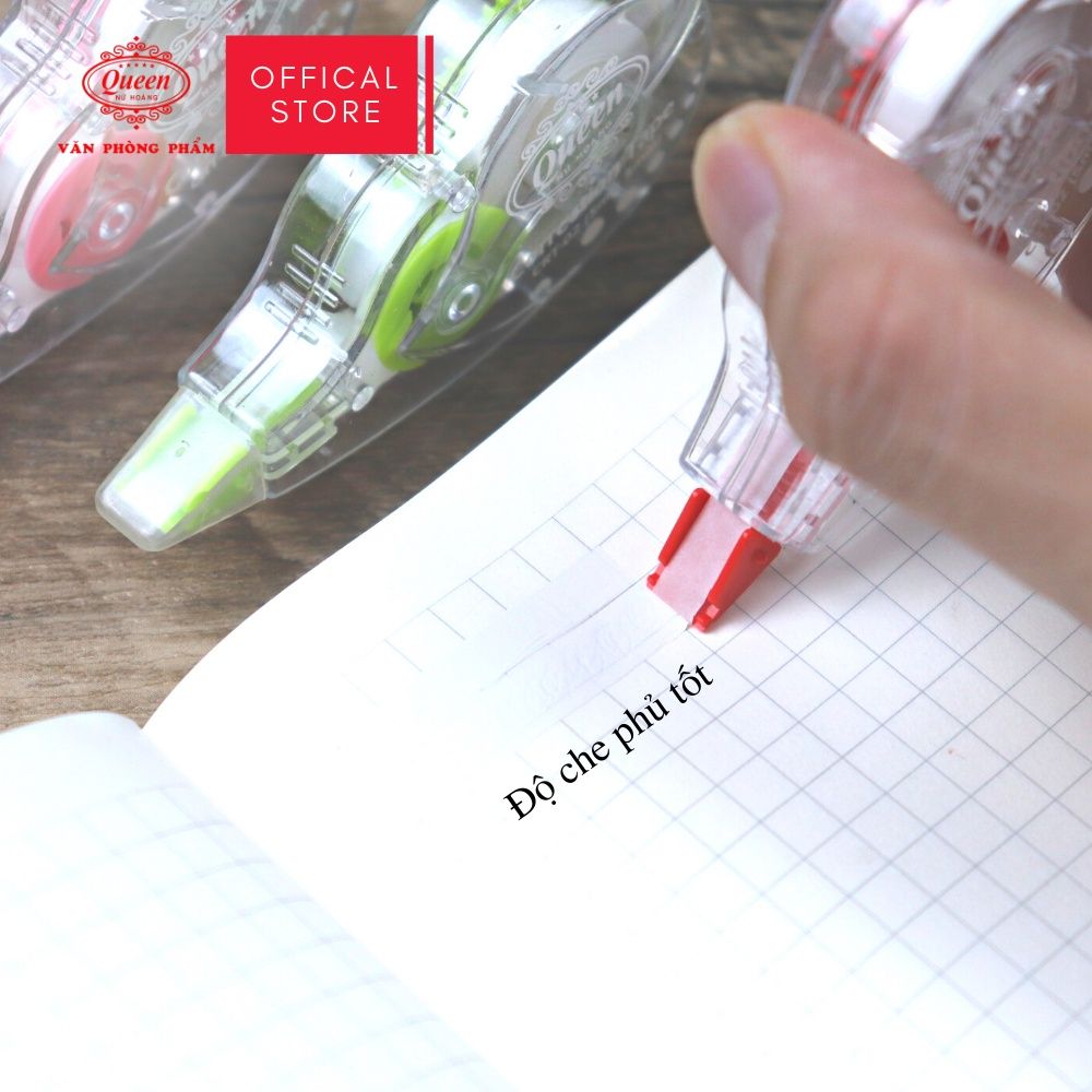 Bút xóa băng Queen (Nữ Hoàng) - CRT02 (5M) - Chính Hãng -1 cái - 24 cái/hộp (Giá Sĩ)