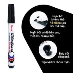 Bút Lông Bảng/Bút Viết Bảng Trắng Queen (Nữ Hoàng) - 4 Màu (Xanh Dương, Đen, Xanh Lá, Đỏ - WBM800