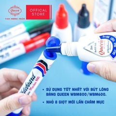 Mực bút lông bảng Queen WBM800 - Xanh Dương/Đỏ/Đen - 25ml
