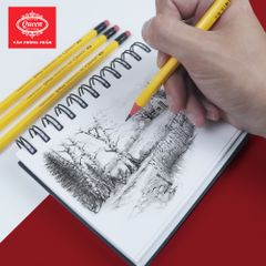 Bút chì 2B Queen (Nữ Hoàng) - CHÍNH HÃNG - Thân Màu Vàng/Đầu Bôi - Office Partner PC980 - 1 Chiếc