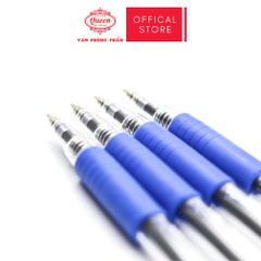 Bút bi Queen (Nữ Hoàng) 0.5mm - Màu Xanh/Đỏ/Đen - (Bịch 5 Bút cùng màu) hoặc 1 Hộp (Giá Sĩ)- CHÍNH HÃNG