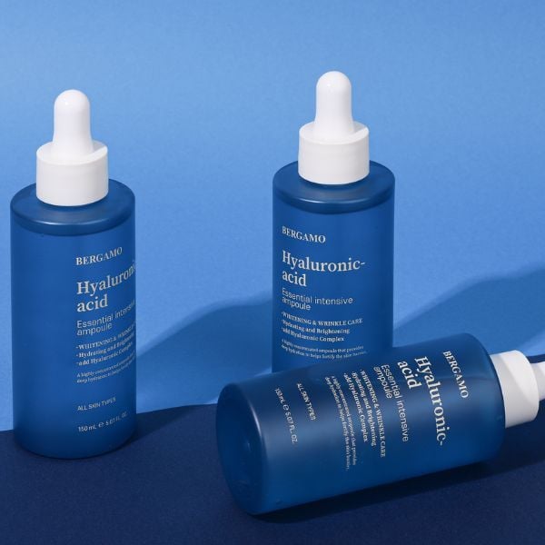 SERUM CẤP ẨM HỖ TRỢ PHỤC HỒI BERGAMO HYALURONIC ACID ESSENTIAL INTENSIVE AMPOULE 150ML