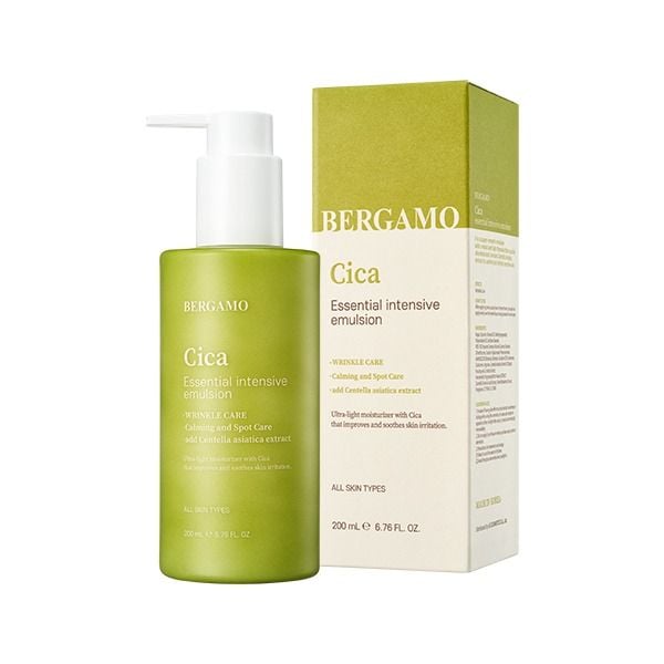 SỮA DƯỠNG DA RAU MÁ BERGAMO CICA ESSENTIAL INTENSIVE EMULSION
