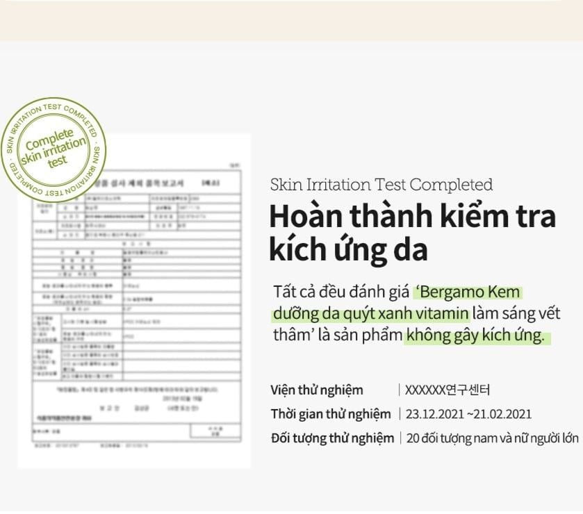 KEM DƯỠNG QUÝT XANH SÁNG DA MỜ THÂM NÁM BERGAMO GREEN TANGERINE VITA SHINE DARK SPOT CREAM 50G