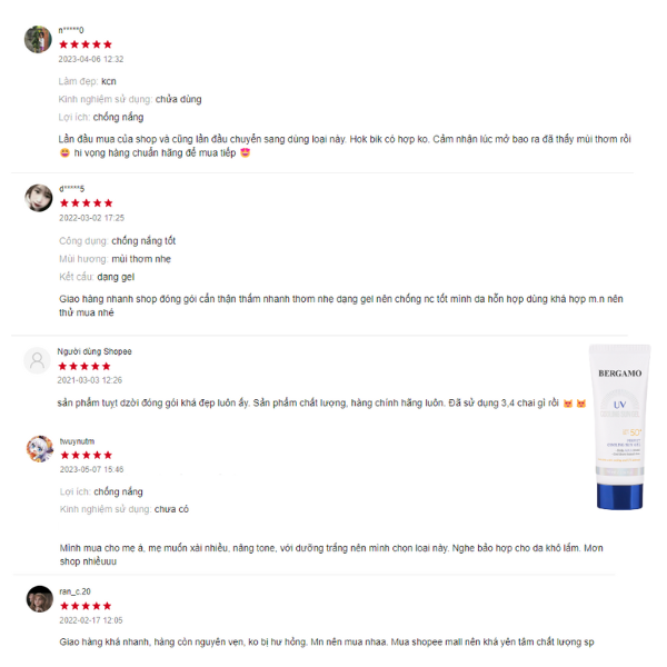 GEL CHỐNG NẮNG MÁT LẠNH BERGAMO PERFECT COOLING SUN GEL SPF50 70ML
