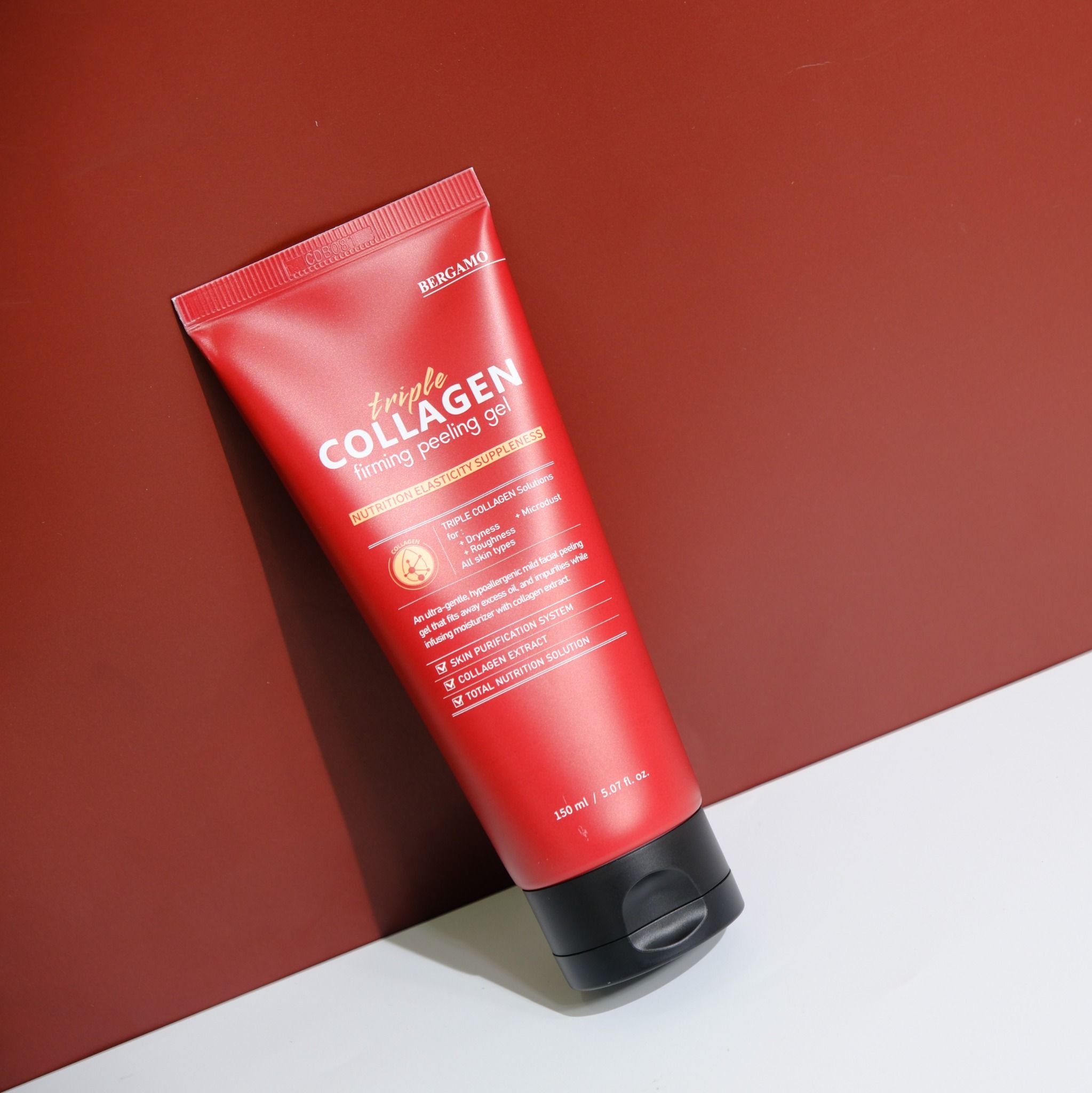 TẨY DA CHẾT COLLAGEN SĂN CHẮC BERGAMO TRIPLE COLLAGEN FIRMING PEELING GEL 150ML