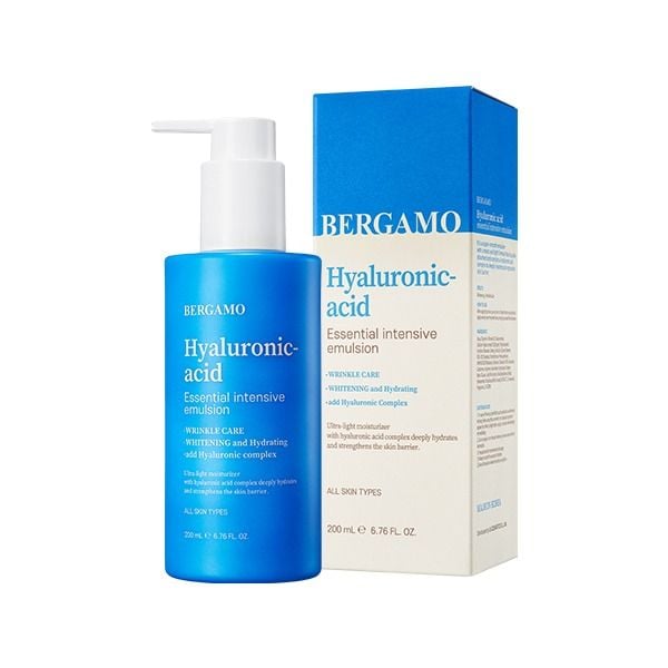 SỮA DƯỠNG DA CẤP ẨM BERGAMO HYALURONIC ACID ESSENTIAL INTENSIVE EMULSION 200ML
