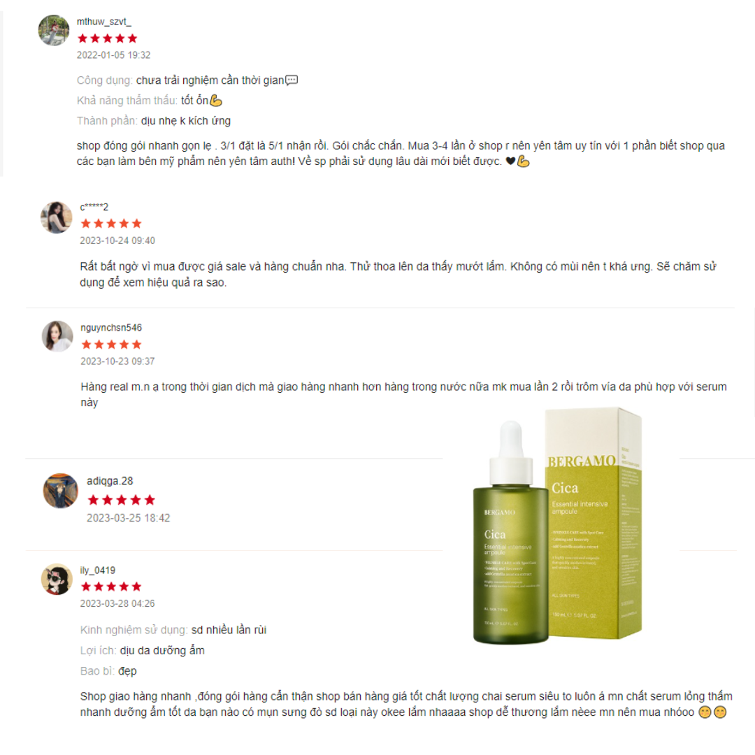 SERUM RAU MÁ BERGAMO CICA ESSENTIAL INTENSIVE AMPOULE 150ML