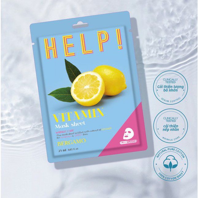 MẶT NẠ BERGAMO HELP MASK PACK VITAMIN - CHANH