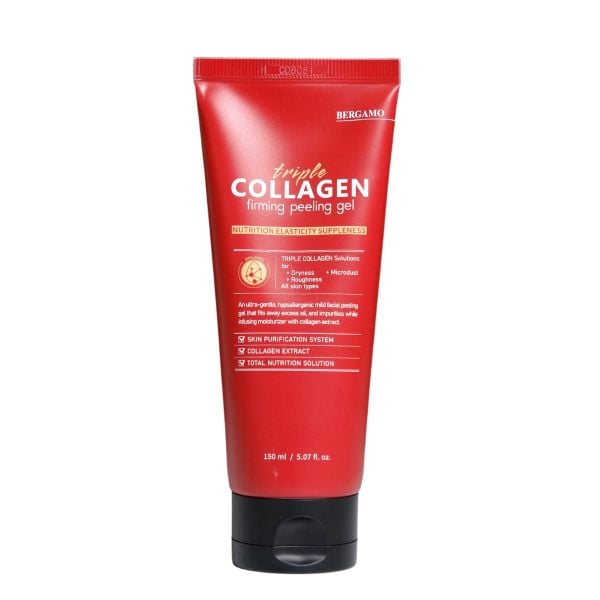 TẨY DA CHẾT COLLAGEN SĂN CHẮC BERGAMO TRIPLE COLLAGEN FIRMING PEELING GEL 150ML