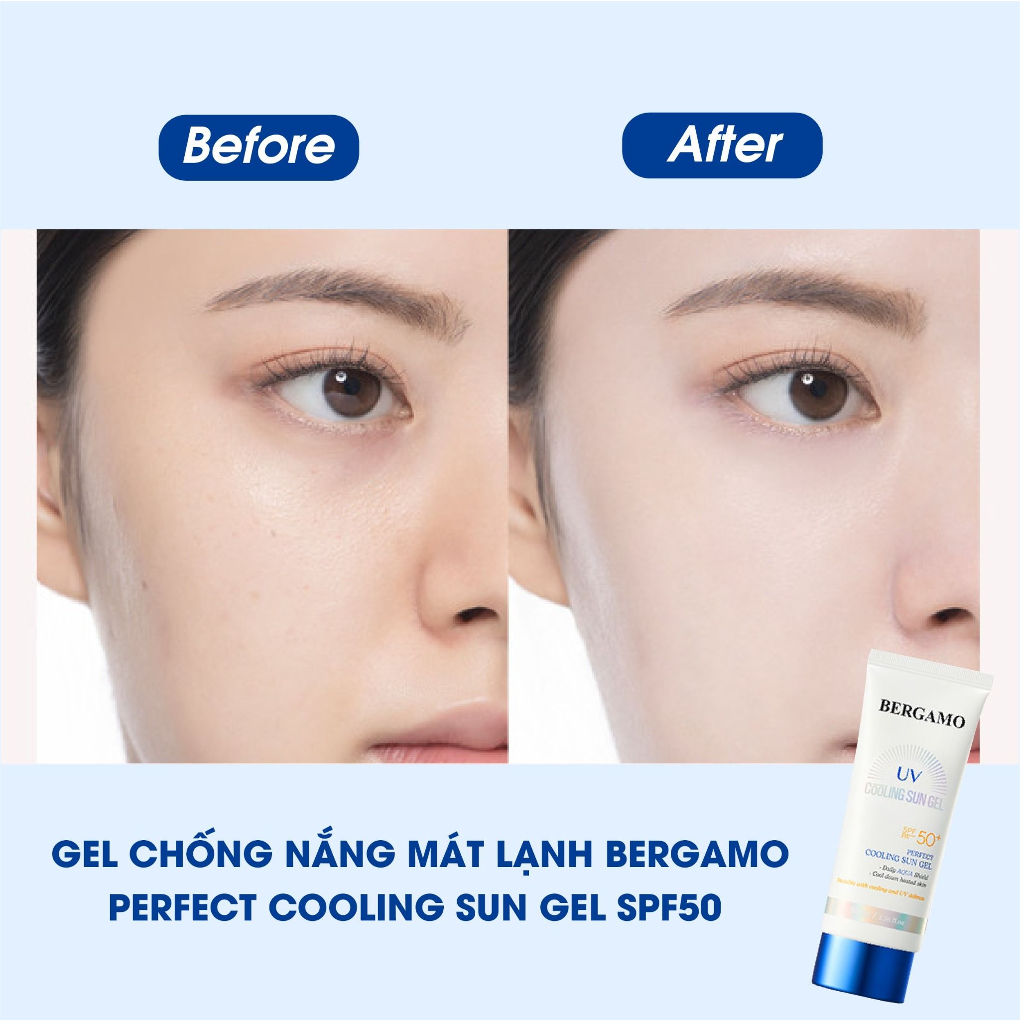 GEL CHỐNG NẮNG MÁT LẠNH BERGAMO PERFECT COOLING SUN GEL SPF50 70ML
