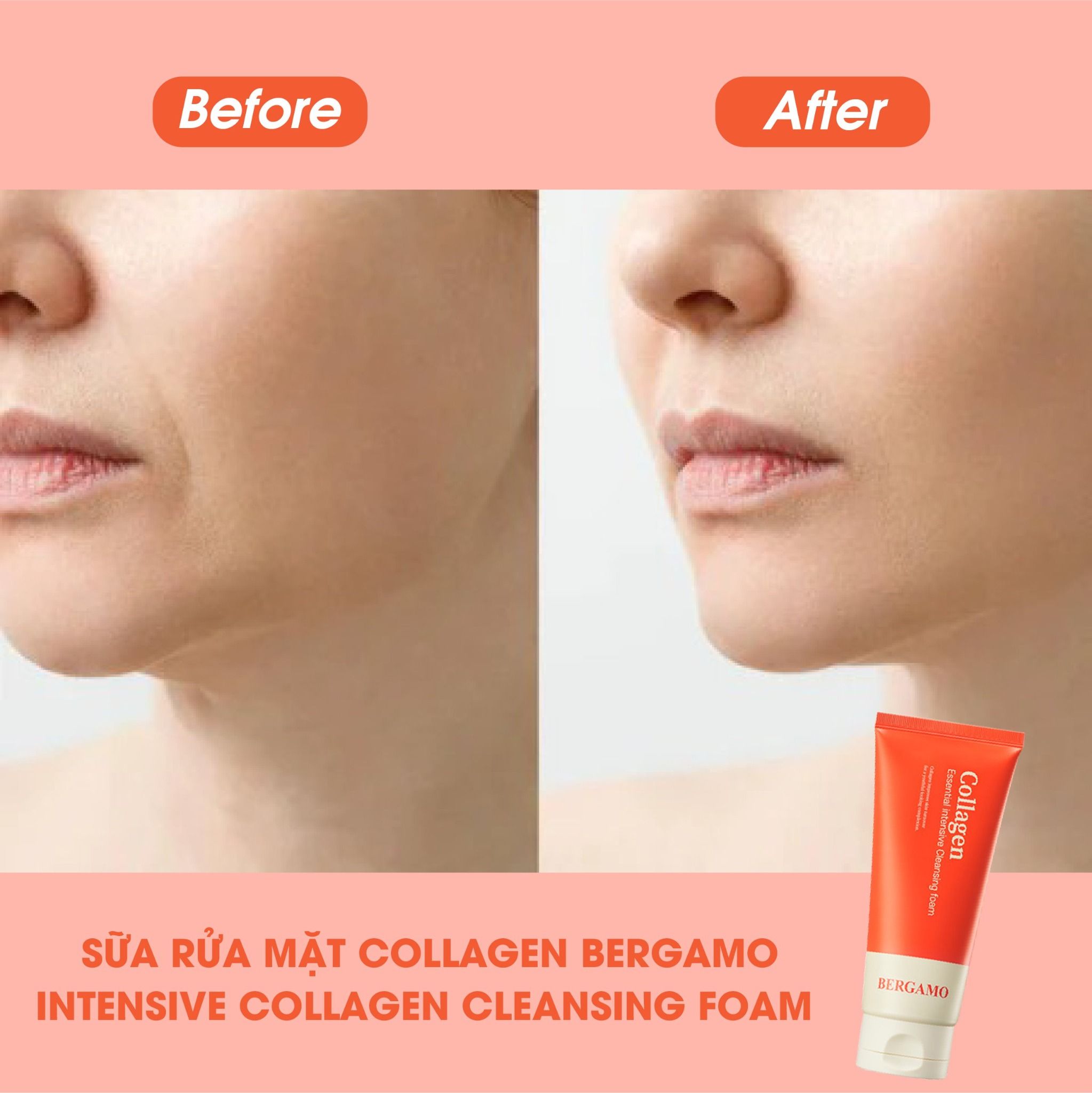 SỮA RỬA MẶT COLLAGEN BERGAMO INTENSIVE COLLAGEN CLEANSING FOAM 120ML