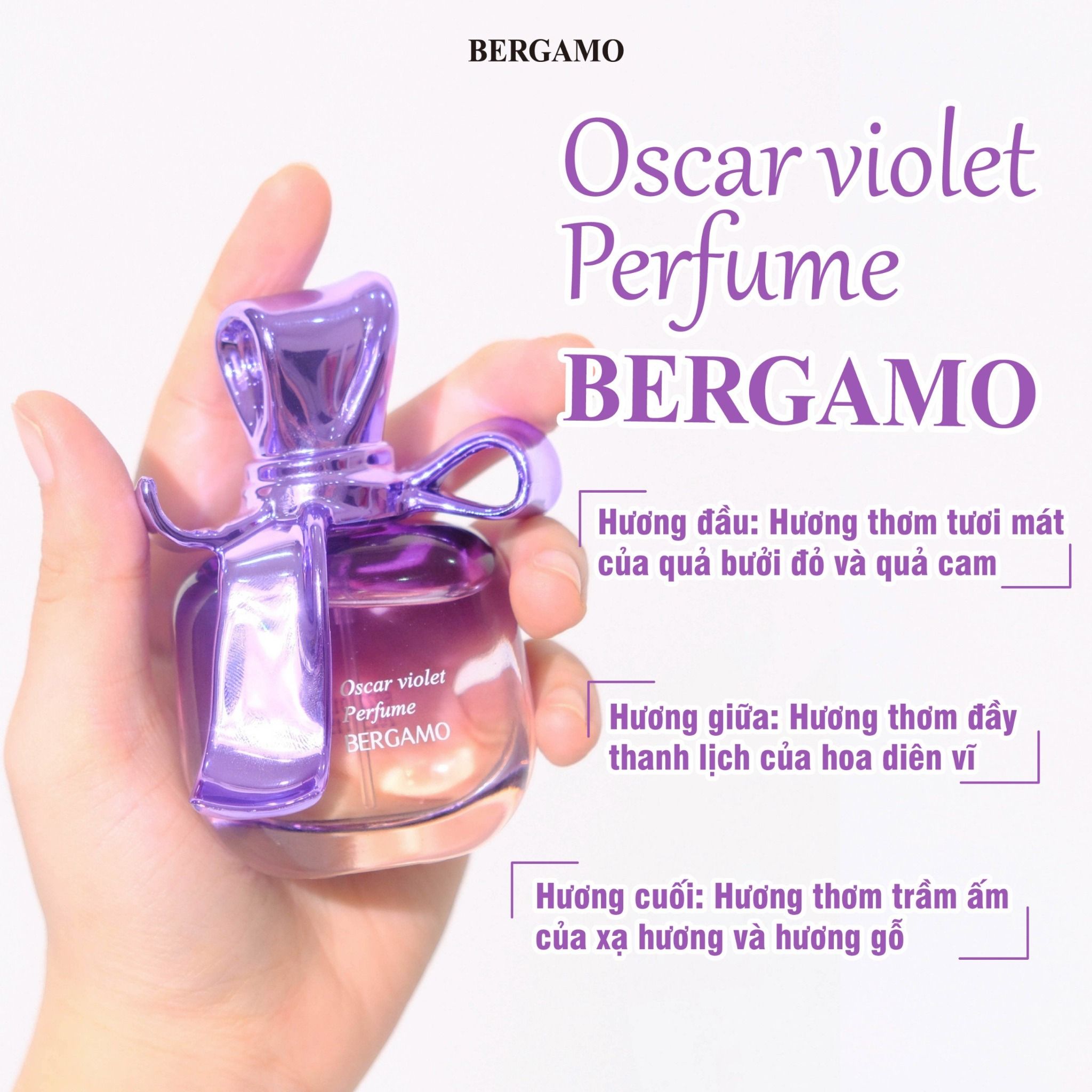 NƯỚC HOA BERGAMO MÀU TÍM OSCAR VIOLET PERFUME 30ML