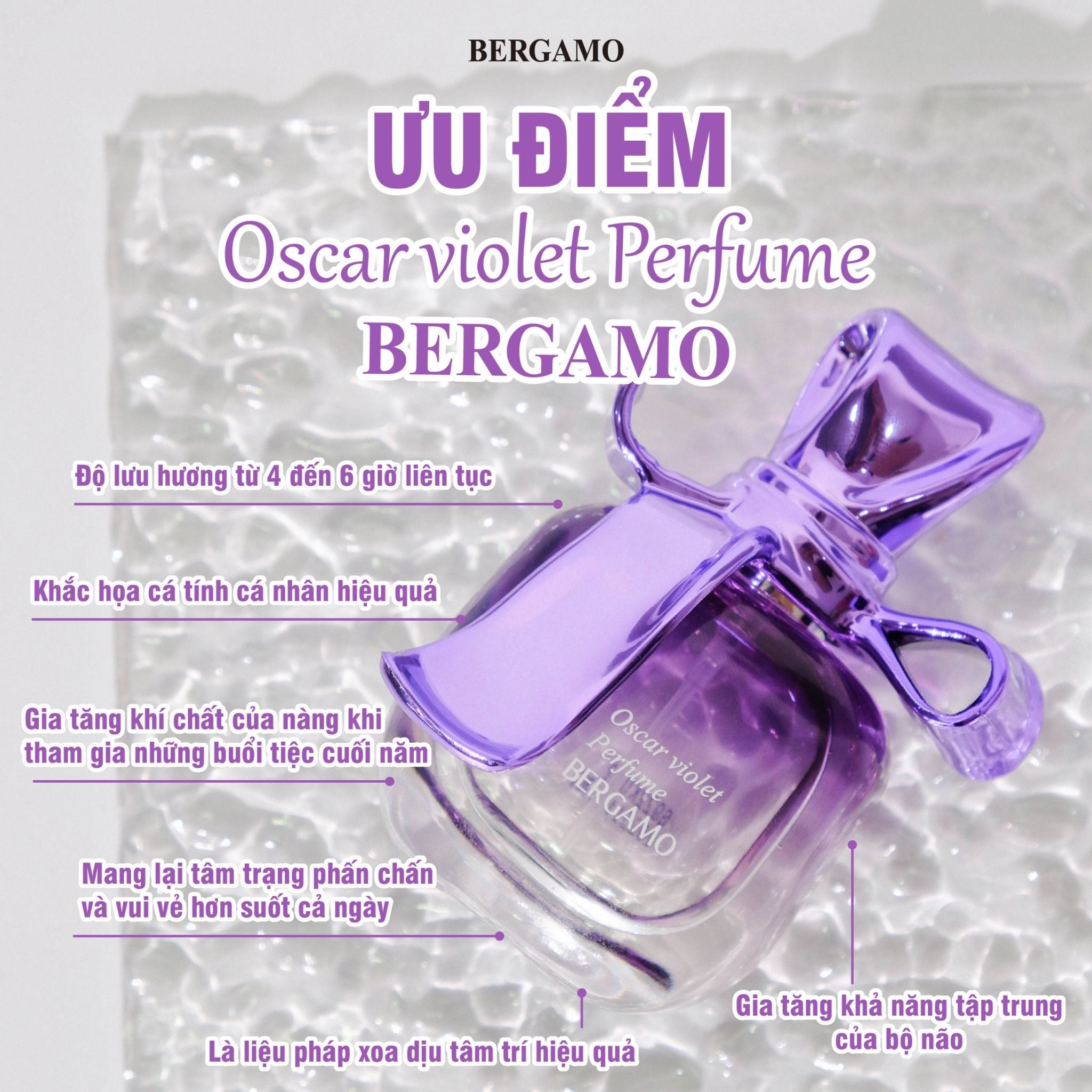 NƯỚC HOA BERGAMO MÀU TÍM OSCAR VIOLET PERFUME 30ML