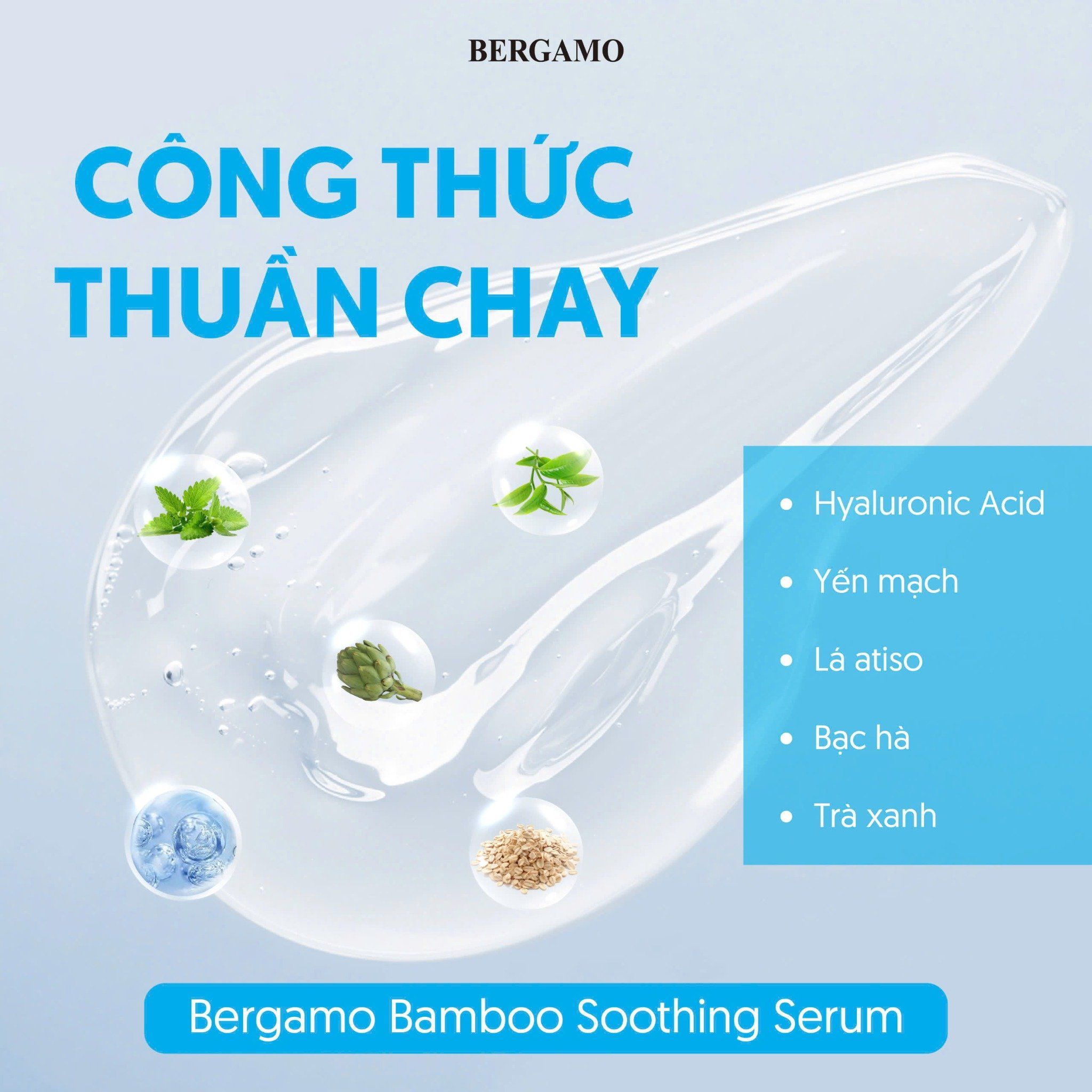 TINH CHẤT PHỤC HỒI CẤP ẨM BERGAMO BAMBOO SOOTHING SERUM