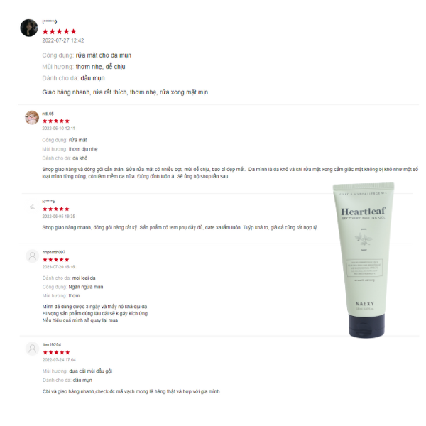 SỮA RỬA MẶT DIẾP CÁ NAEXY HEARTLEAF RECOVERY CLEANSING FOAM 100ML