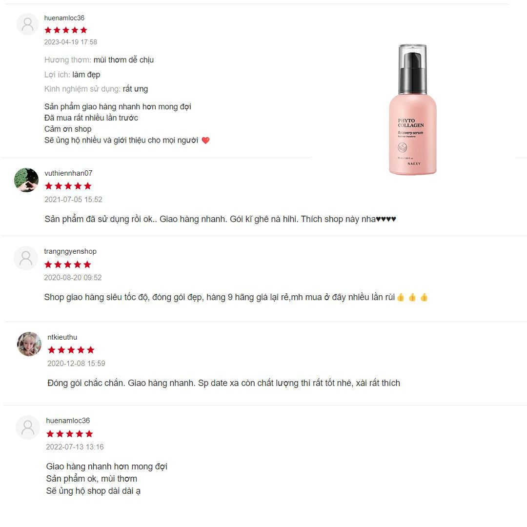 SERUM HỖ TRỢ PHỤC HỒI COLLAGEN CĂNG BÓNG NAEXY PHYTO COLLAGEN RECOVERY SERUM 50ML