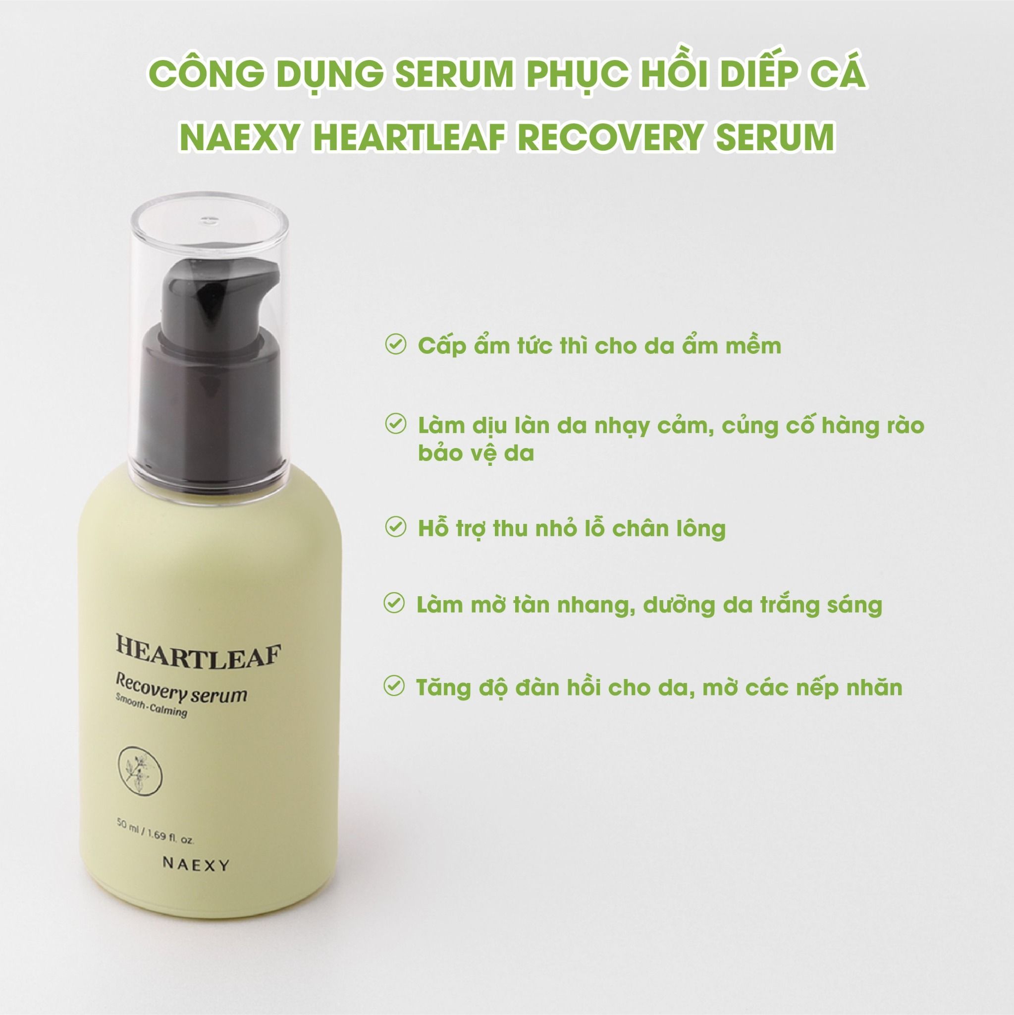 SERUM HỖ TRỢ PHỤC HỒI DIẾP CÁ NAEXY HEARTLEAF RECOVERY SERUM 50ML