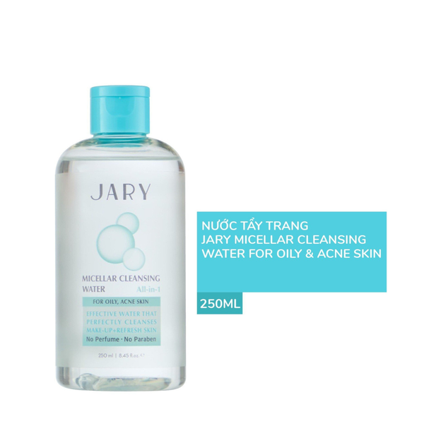 NƯỚC TẨY TRANG JARY MICELLAR CLEANSING WATER MÀU XANH - DÀNH CHO DA DẦU MỤN