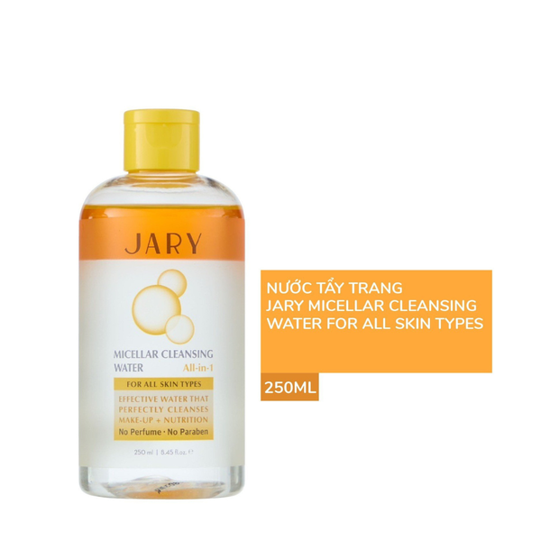 NƯỚC TẨY TRANG JARY MICELLAR CLEANSING WATER MÀU VÀNG - DÀNH CHO MỌI LOẠI DA, DA MAKE-UP