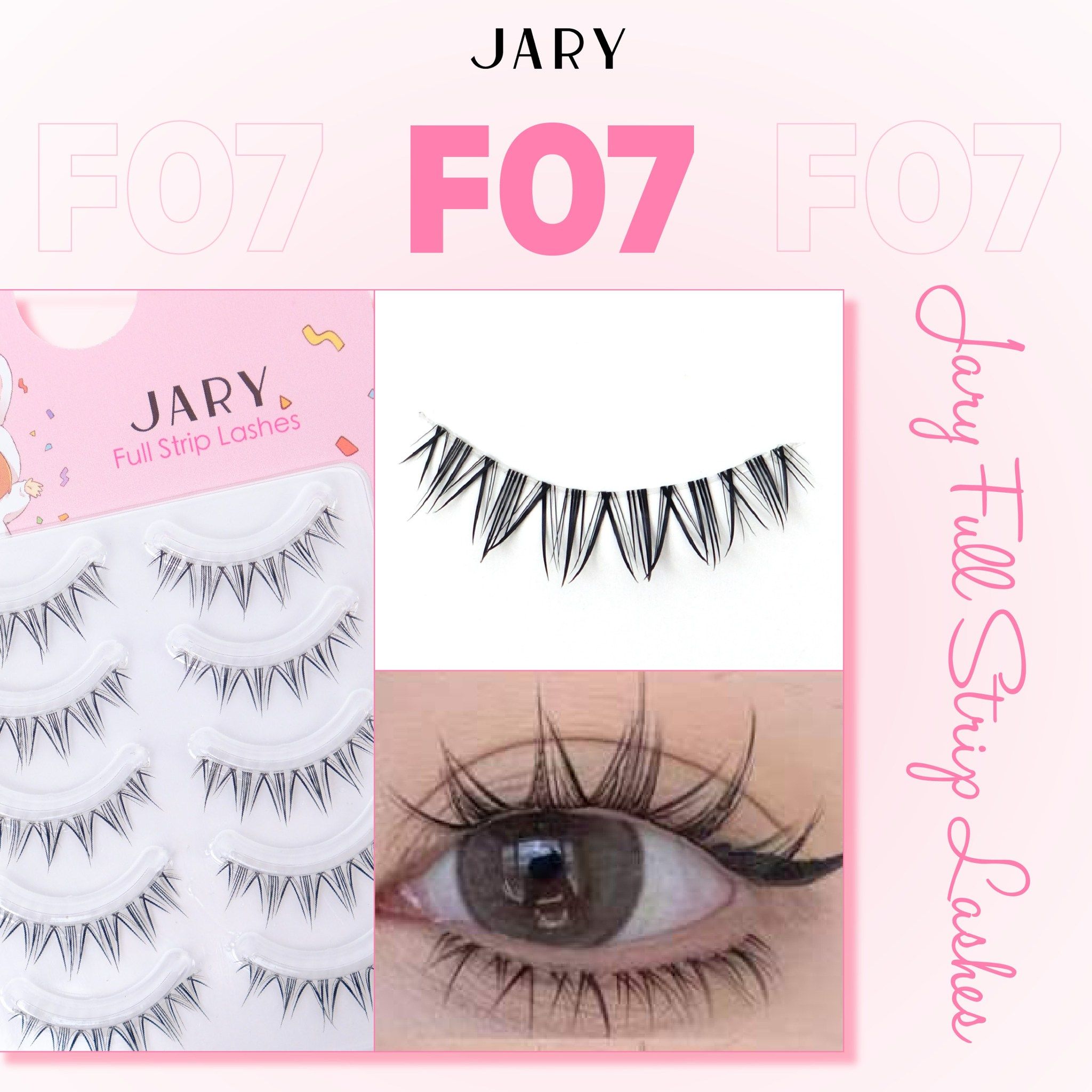 LÔNG MI GIẢ GÂN TRONG JARY FULL STRIP LASHES - F07