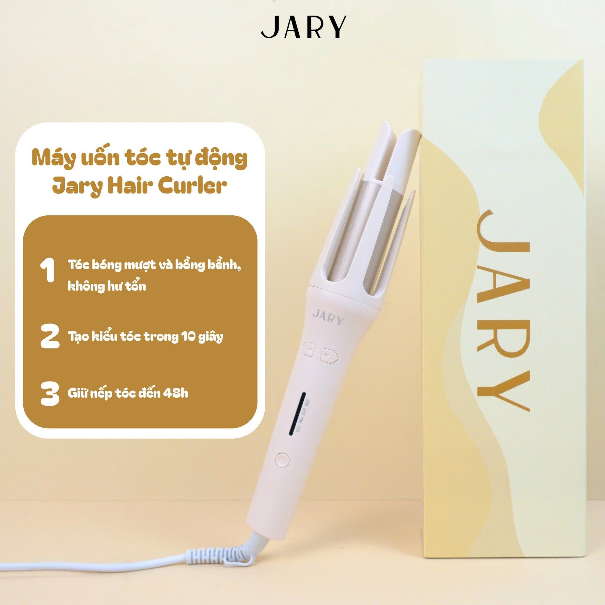 MÁY UỐN TÓC TỰ ĐỘNG JARY HAIR CURLER - TONE BEIGE