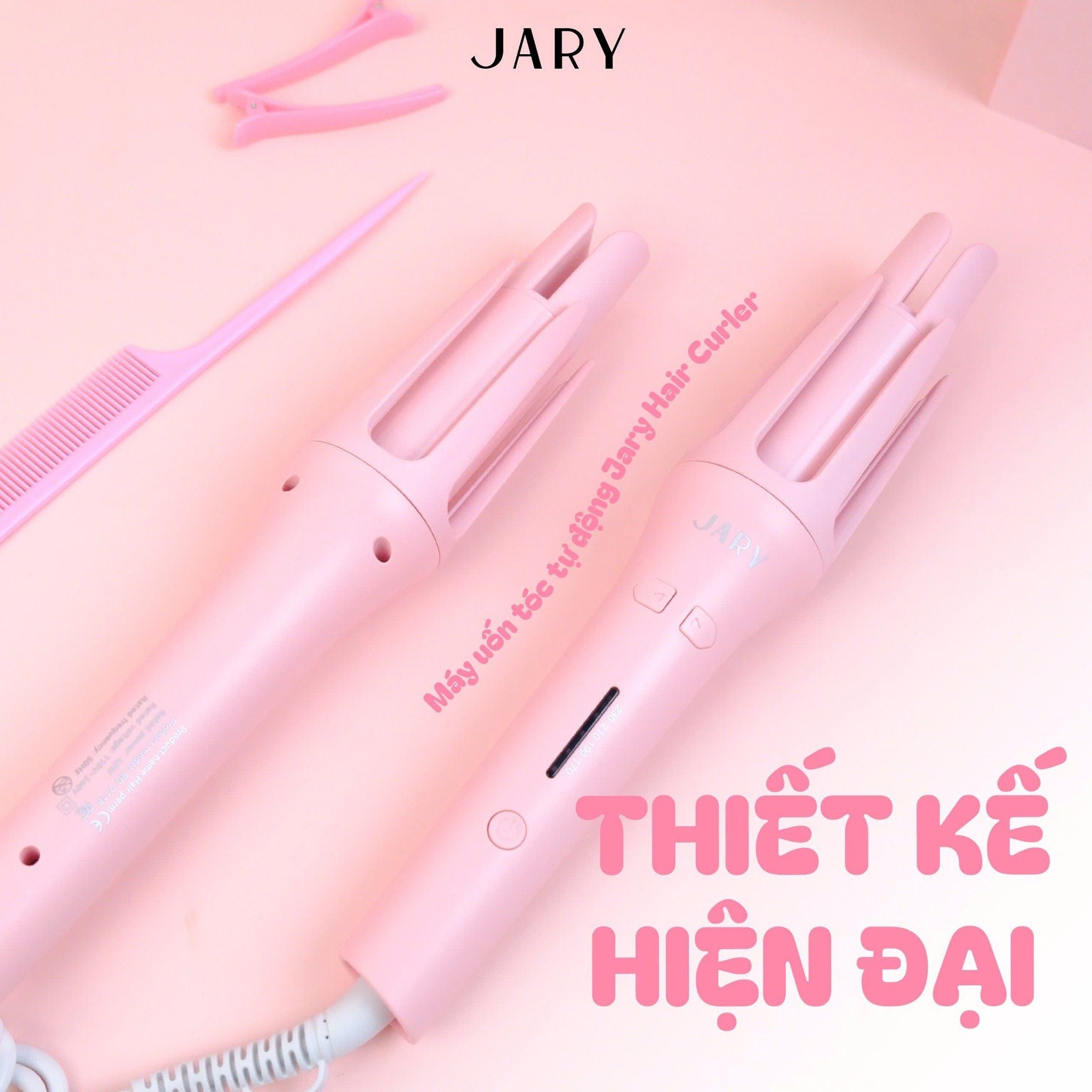 MÁY UỐN TÓC TỰ ĐỘNG JARY HAIR CURLER - TONE HỒNG
