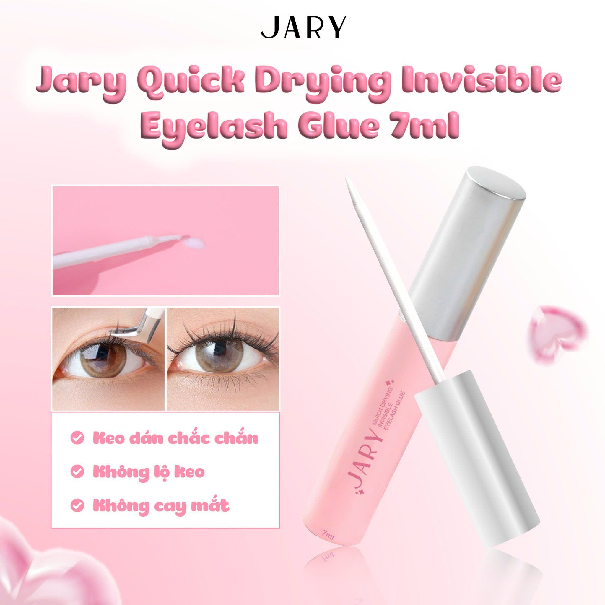 KEO DÁN MI SIÊU CHẮC, LÂU TRÔI JARY QUICK DRYING INVISIBLE EYELASH GLUE 7ML