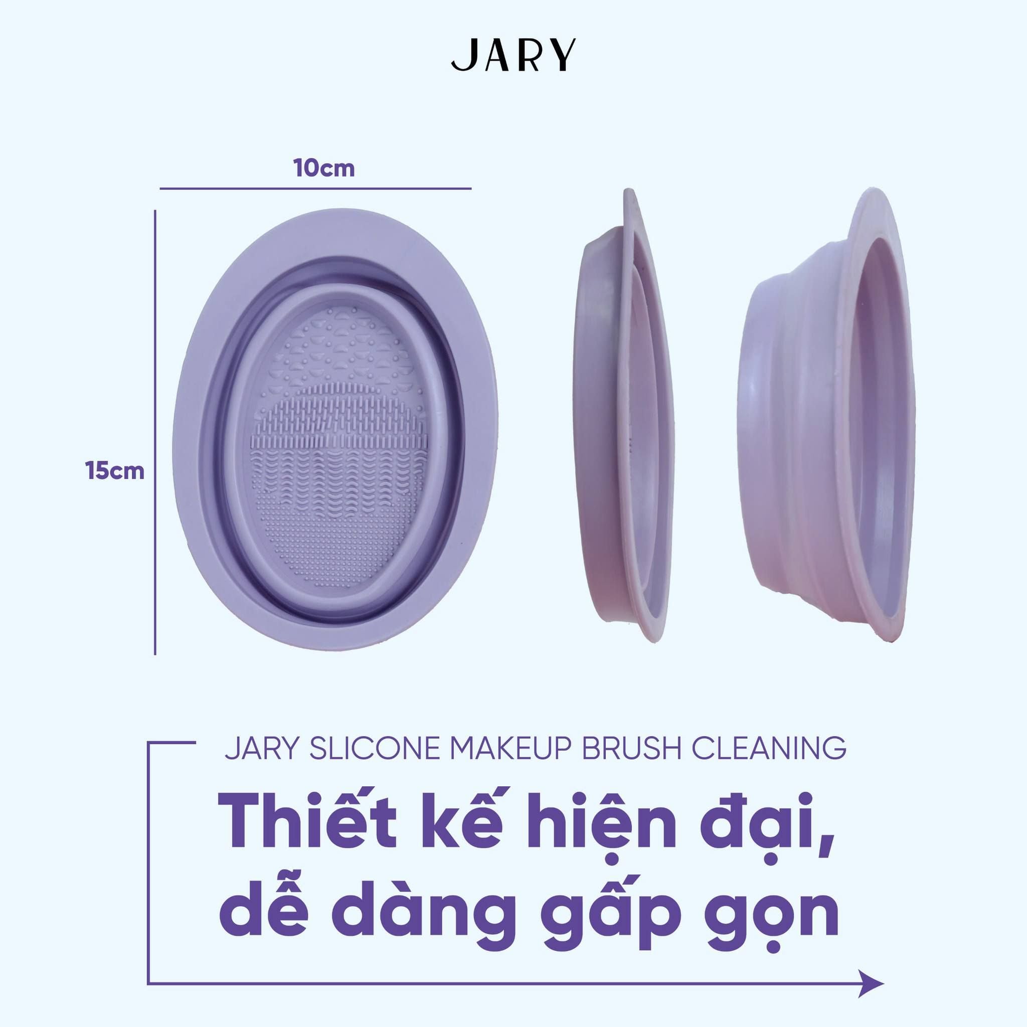 CHẬU LÀM SẠCH CỌ TRANG ĐIỂM BẰNG SILICONE JARY SLICONE MAKEUP BRUSH CLEANING
