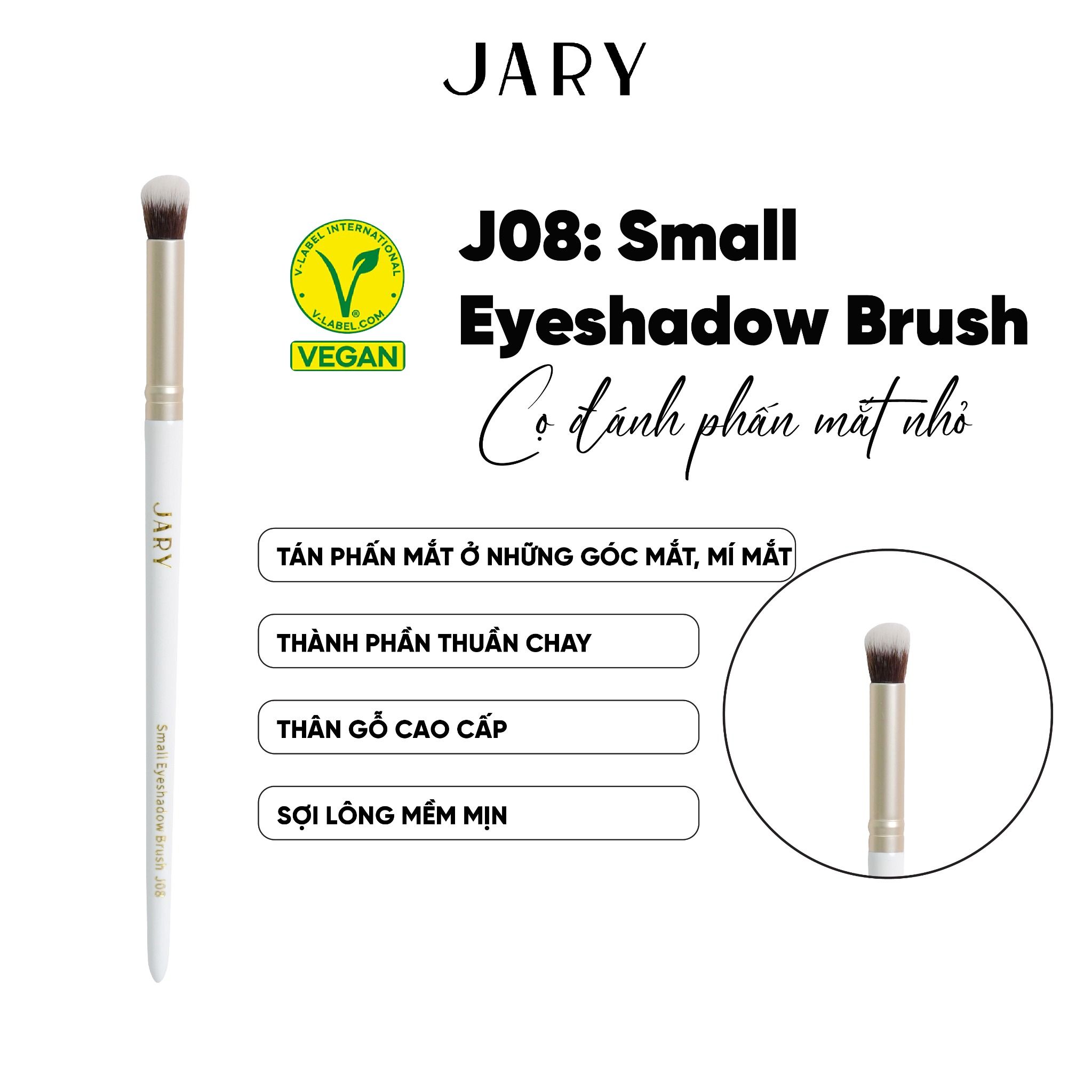CỌ TÁN PHẤN MẮT NHỎ JARY SMALL EYESHADOW BRUSH J08