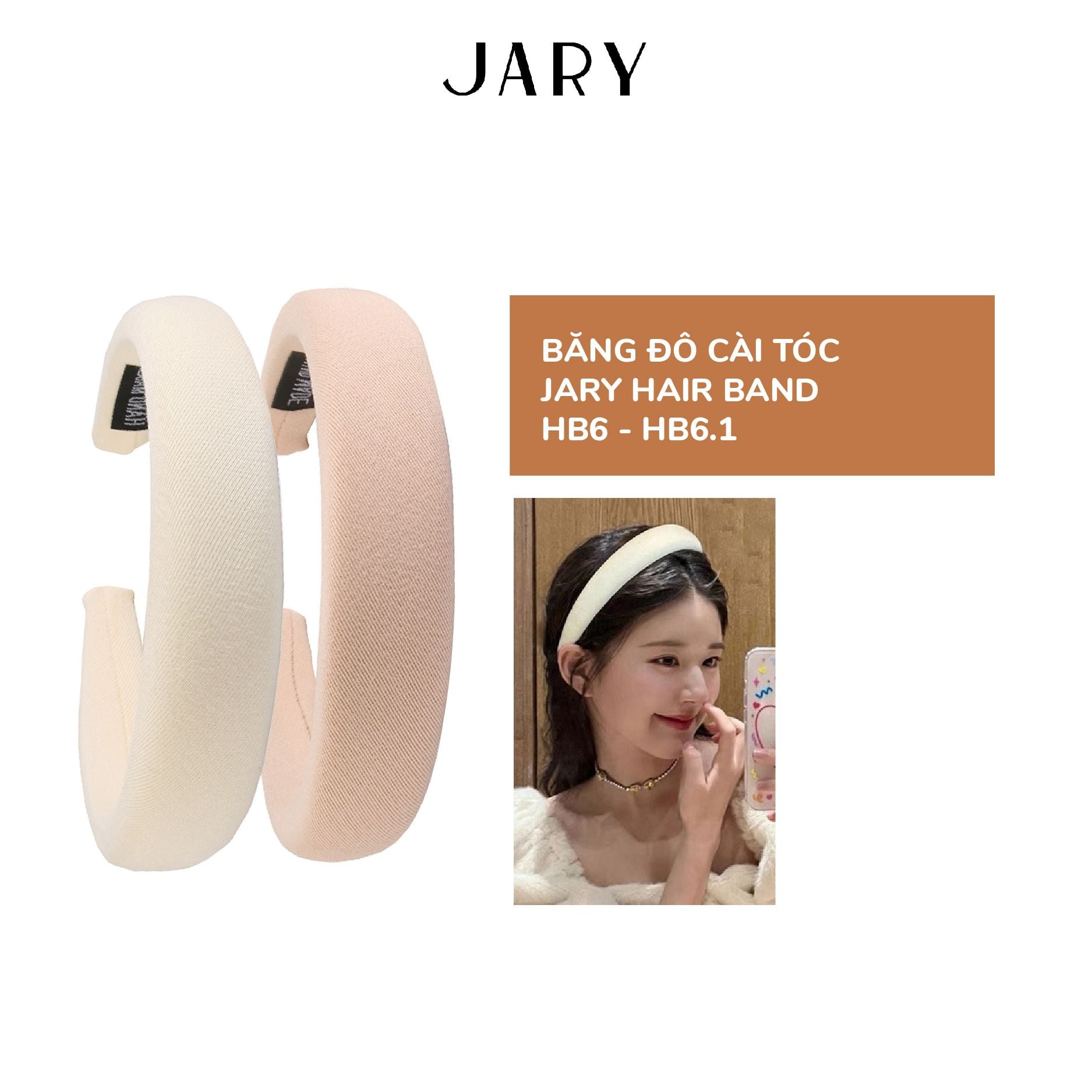 BĂNG ĐÔ CÀI TÓC BẰNG VẢI MÀU BASIC JARY HAIR BAND - HB6 - HB6.1