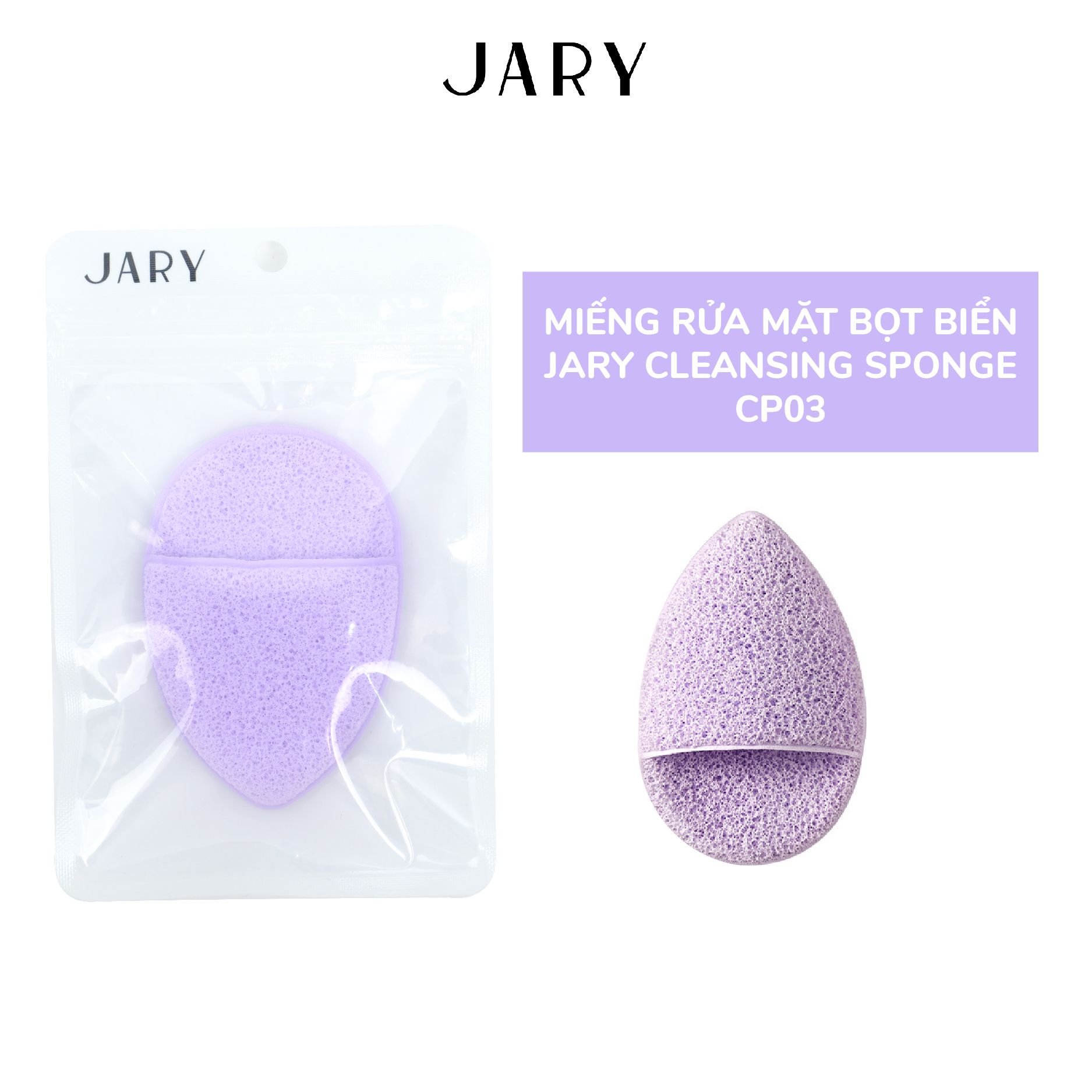 MIẾNG RỬA MẶT BỌT BIỂN JARY CLEANSING SPONGE - CP03