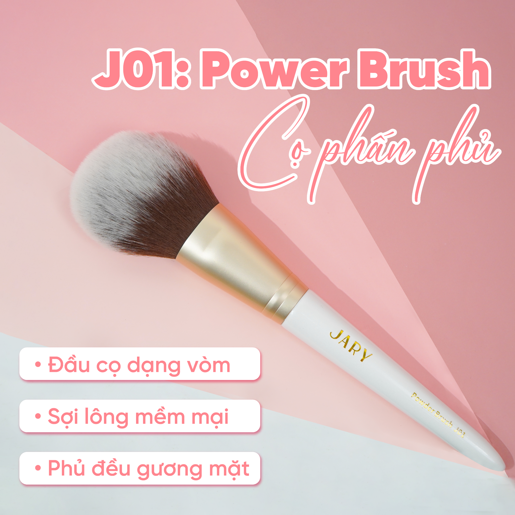 CỌ PHẤN PHỦ ĐẦU TRÒN JARY POWDER BRUSH J01