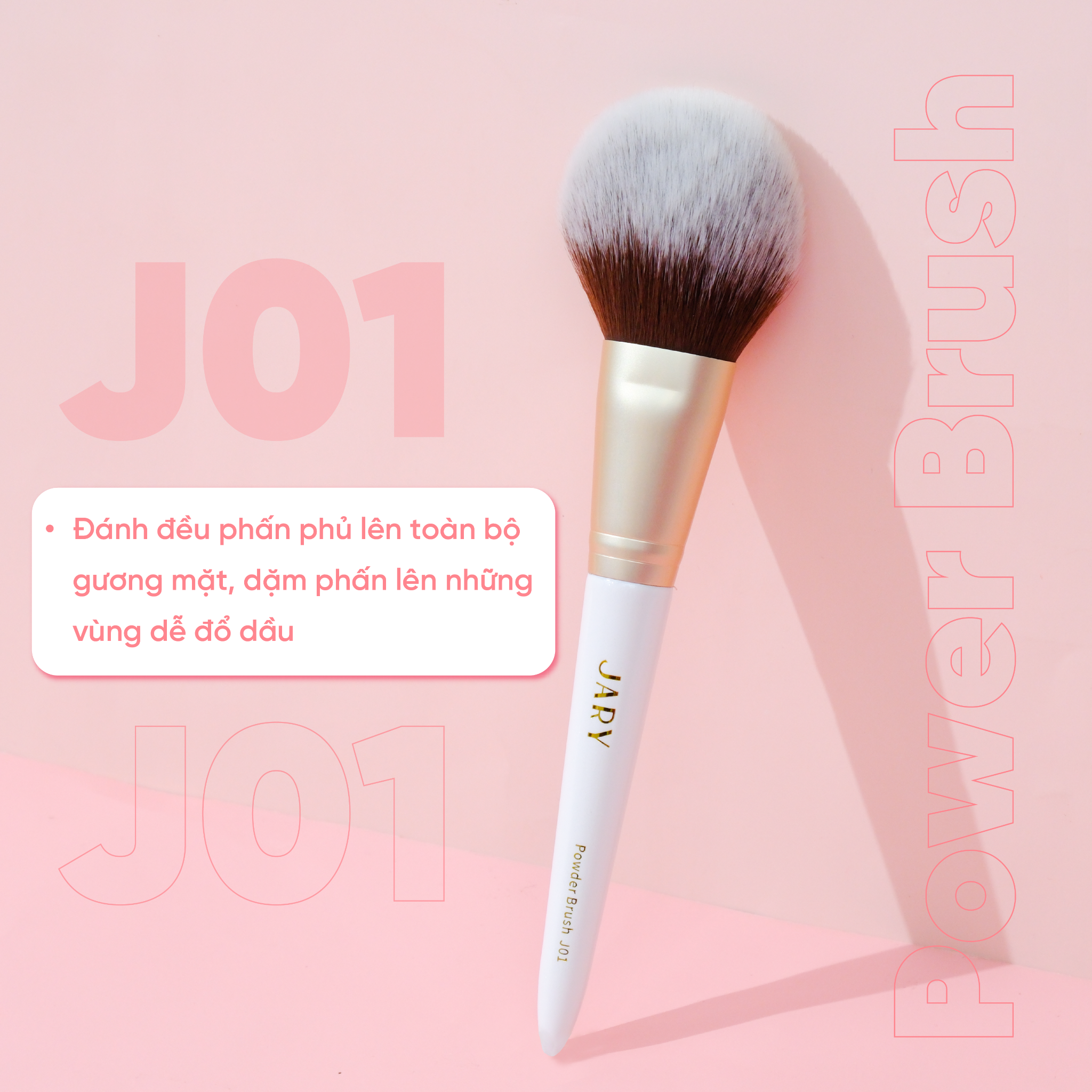 CỌ PHẤN PHỦ ĐẦU TRÒN JARY POWDER BRUSH J01