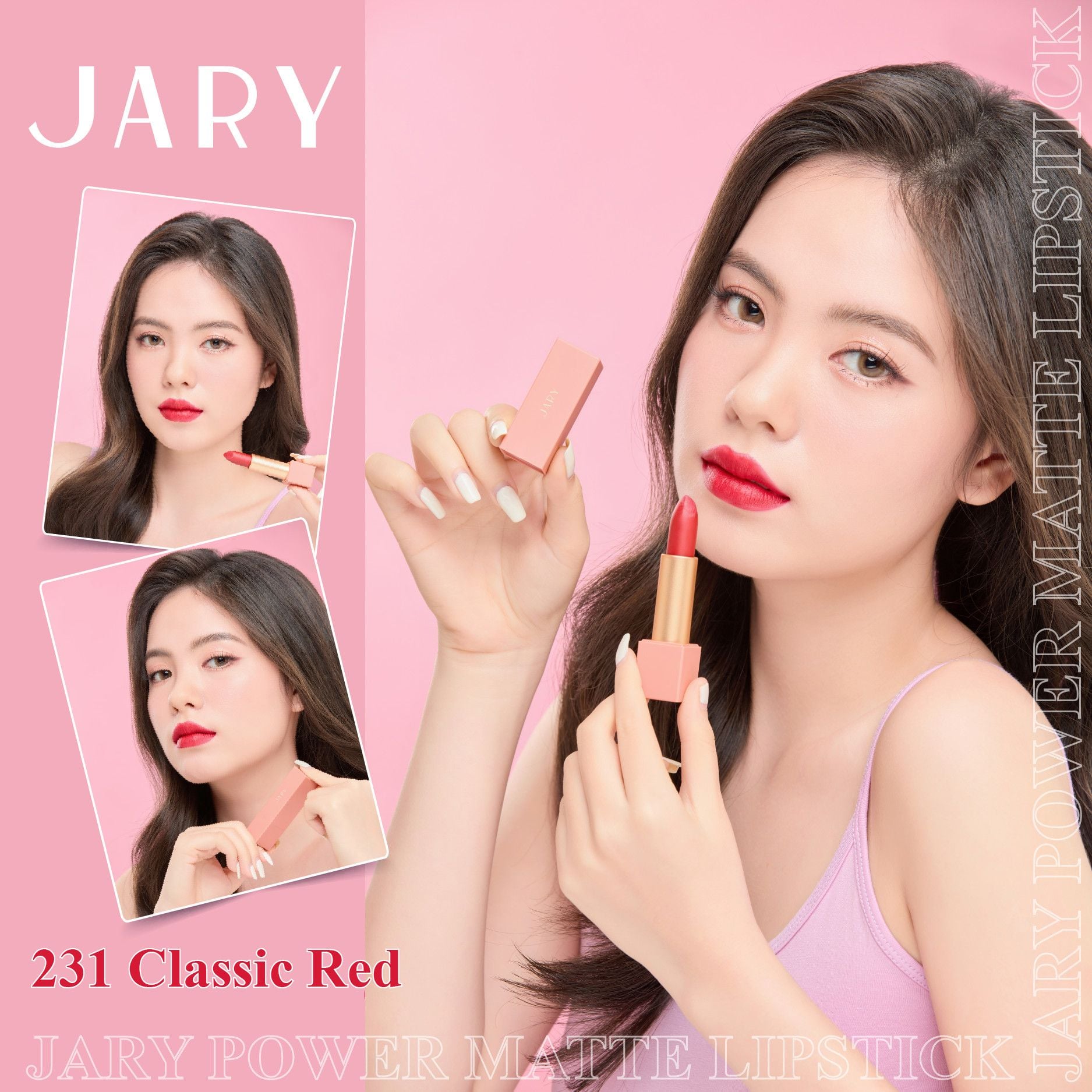 SON THỎI LÌ JARY POWER MATTE LIPSTICK 231 CLASSIC RED - ĐỎ TƯƠI