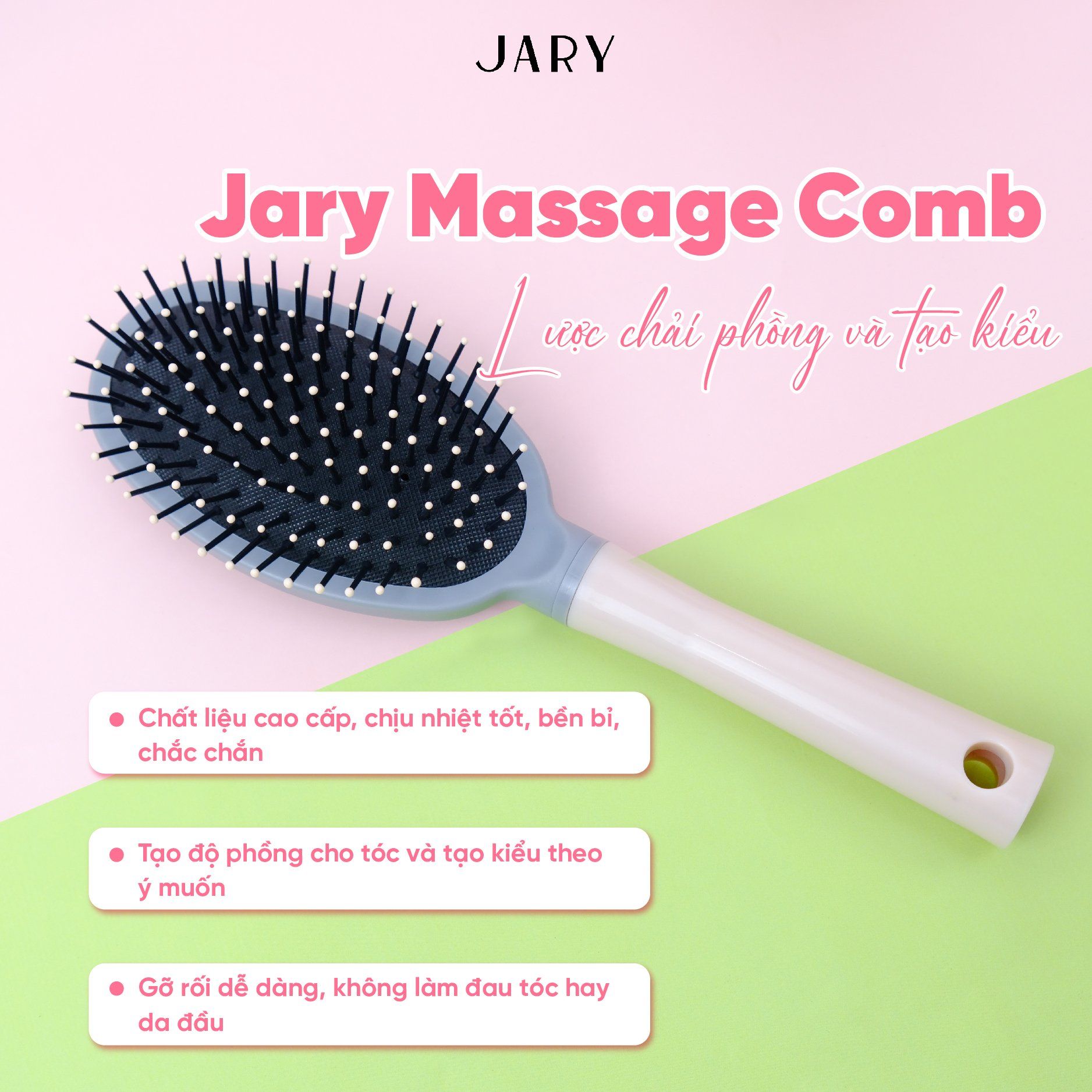 LƯỢC CHẢI TÓC MASSAGE JARY MASSAGE COMB - MC02