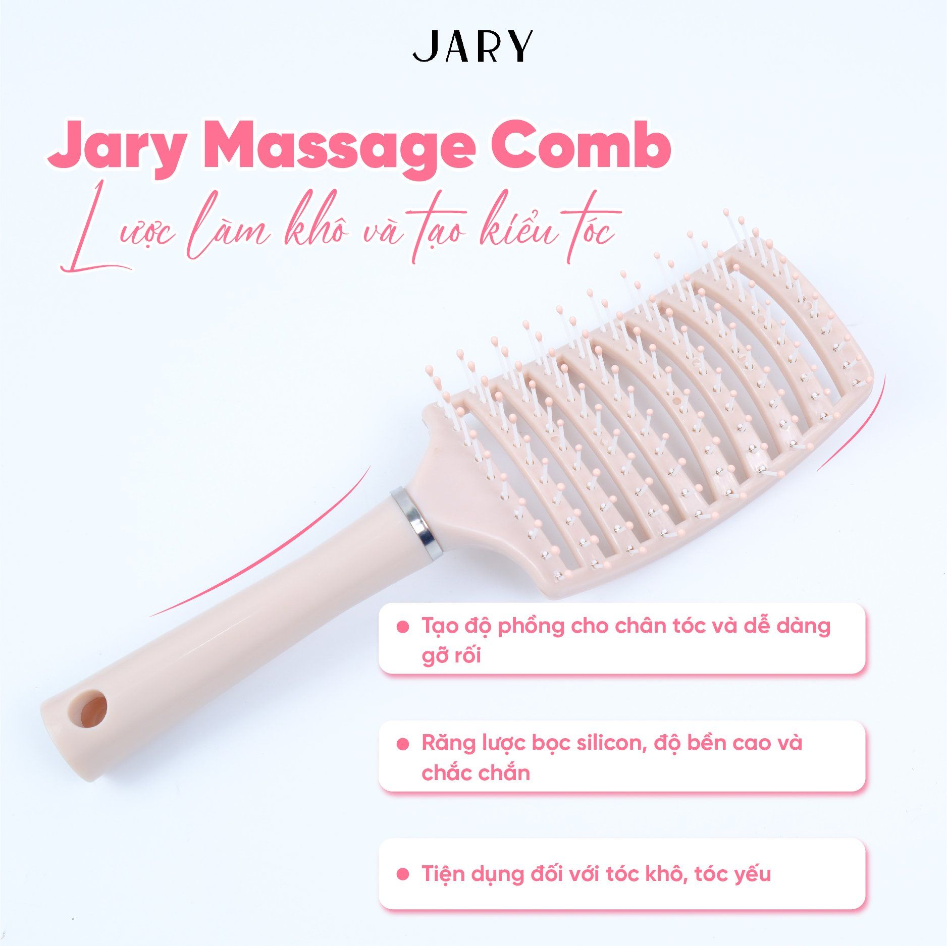 LƯỢC CHẢI TÓC MASSAGE JARY MASSAGE COMB - MC01