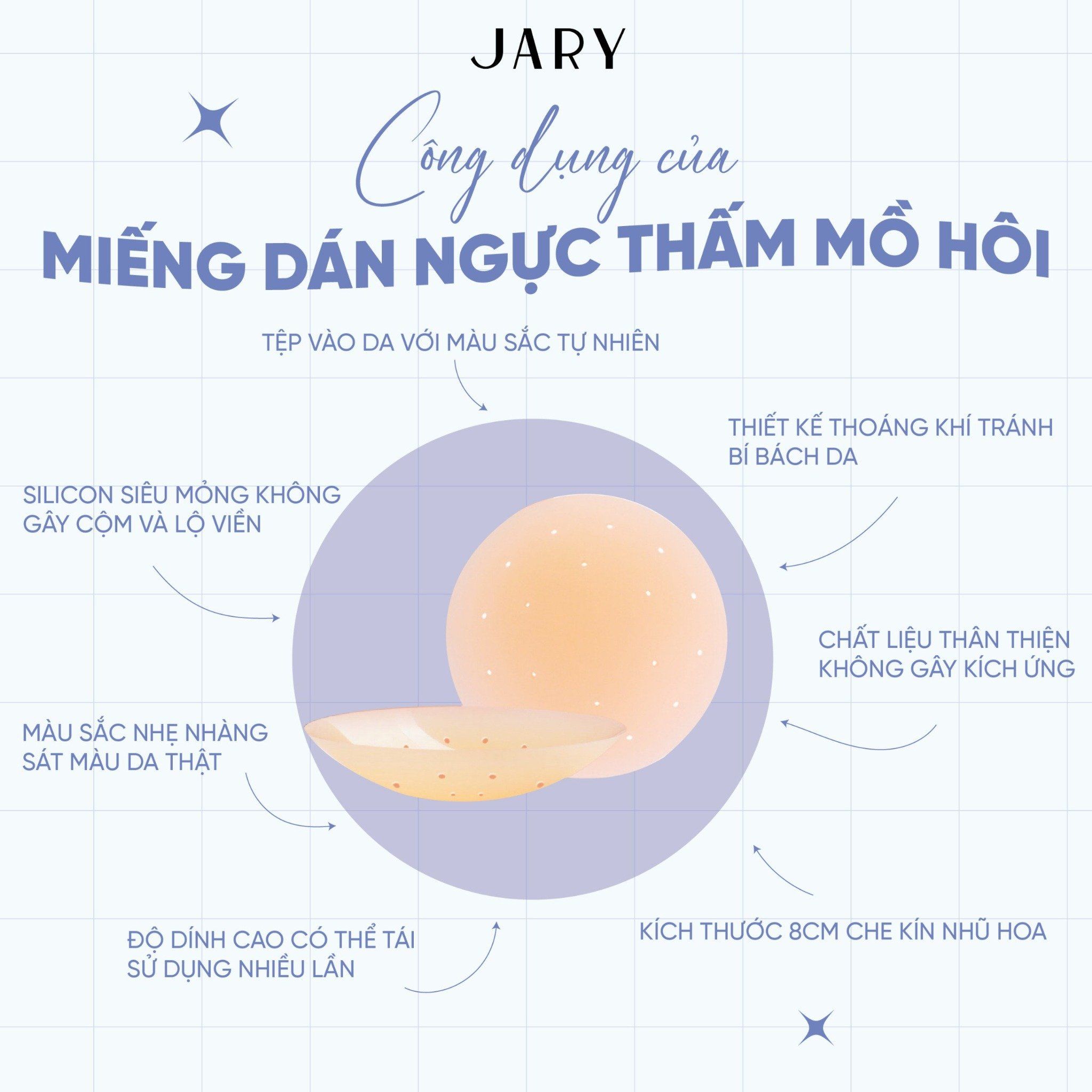 MIẾNG DÁN NGỰC SILICONE JARY NIPPLE COVERS - 02 - CHỐNG MỒ HÔI