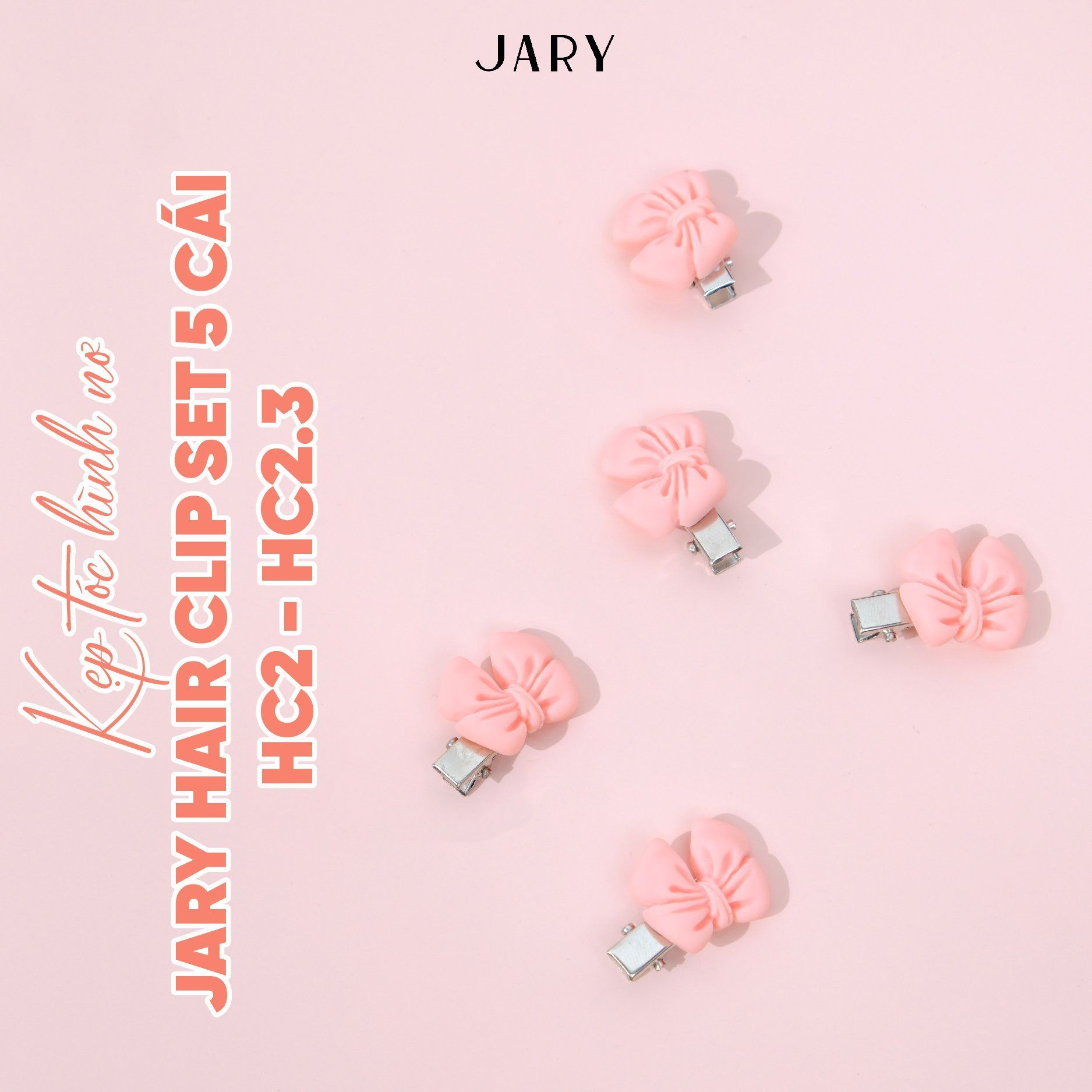 KẸP TÓC JARY HAIR CLIP SET 5 CÁI - HC2 - HC2.3 - HC2.3.1 - HÌNH QUẢ ĐÀO
