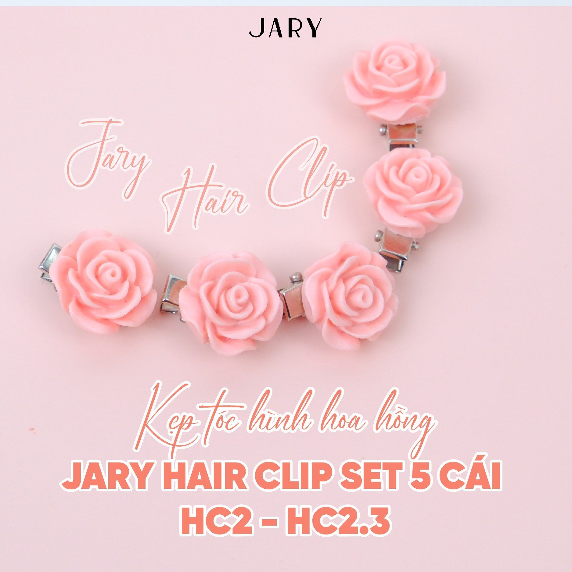 KẸP TÓC JARY HAIR CLIP SET 5 CÁI - HC2 - HC2.3 - HC2.3.1 - HÌNH QUẢ ĐÀO