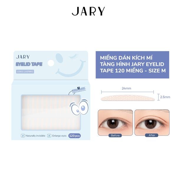 MIẾNG DÁN KÍCH MÍ TÀNG HÌNH JARY EYELID TAPE 120 MIẾNG - SIZE M