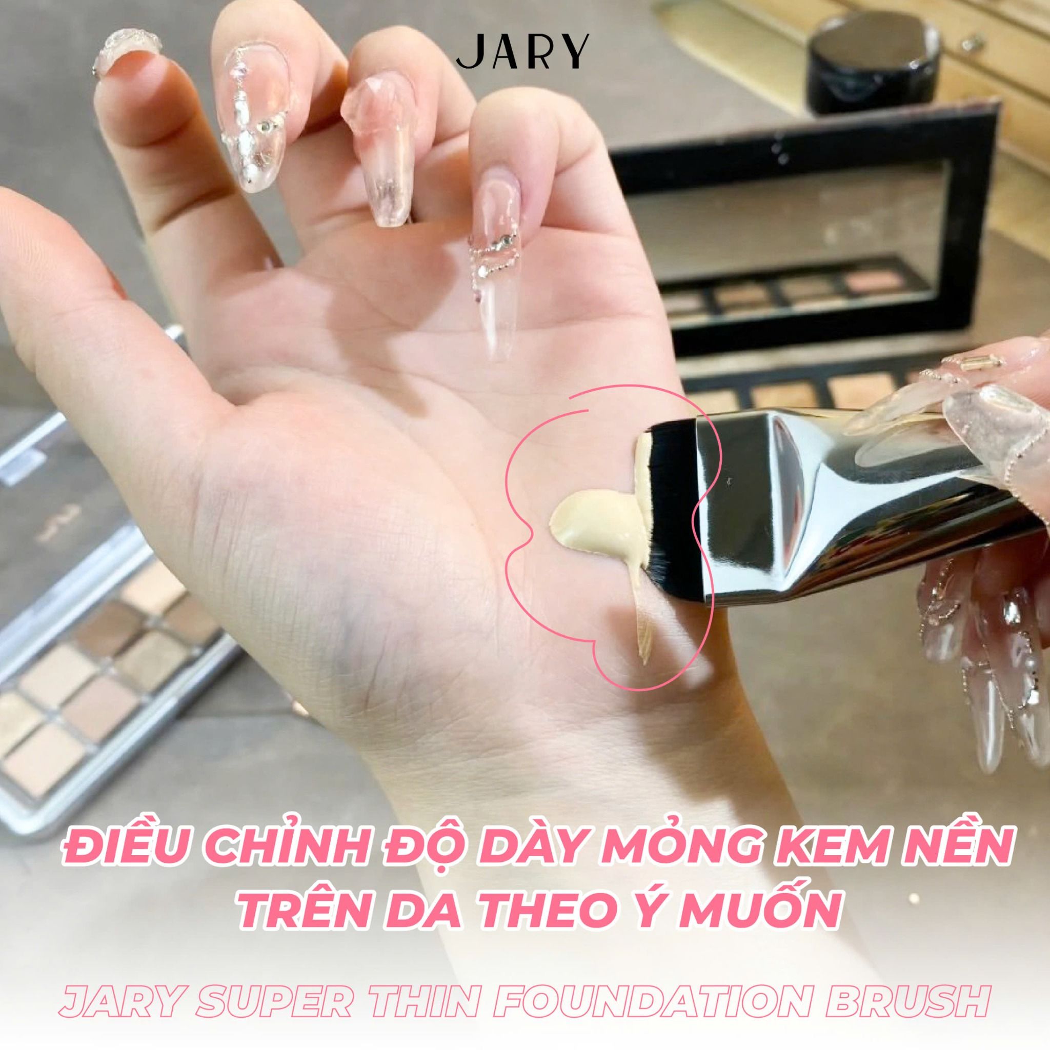 CỌ TÁN KEM NỀN DẠNG LỎNG ĐẦU DẸT JARY SUPER THIN FOUNDATION BRUSH