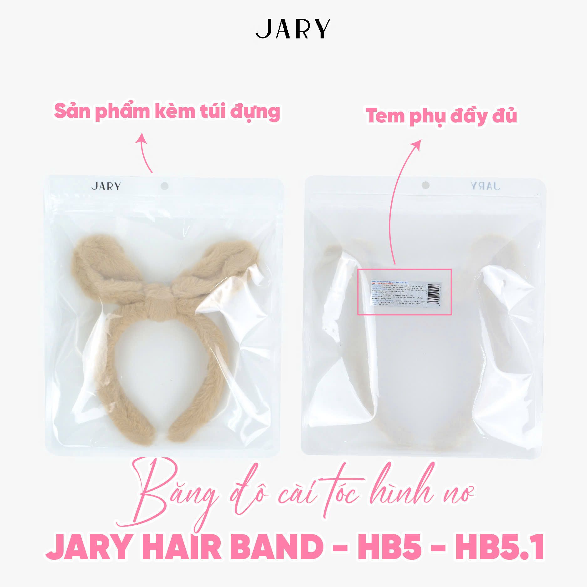 BĂNG ĐÔ CÀI TÓC HÌNH NƠ JARY HAIR BAND - HB5 - HB5.1