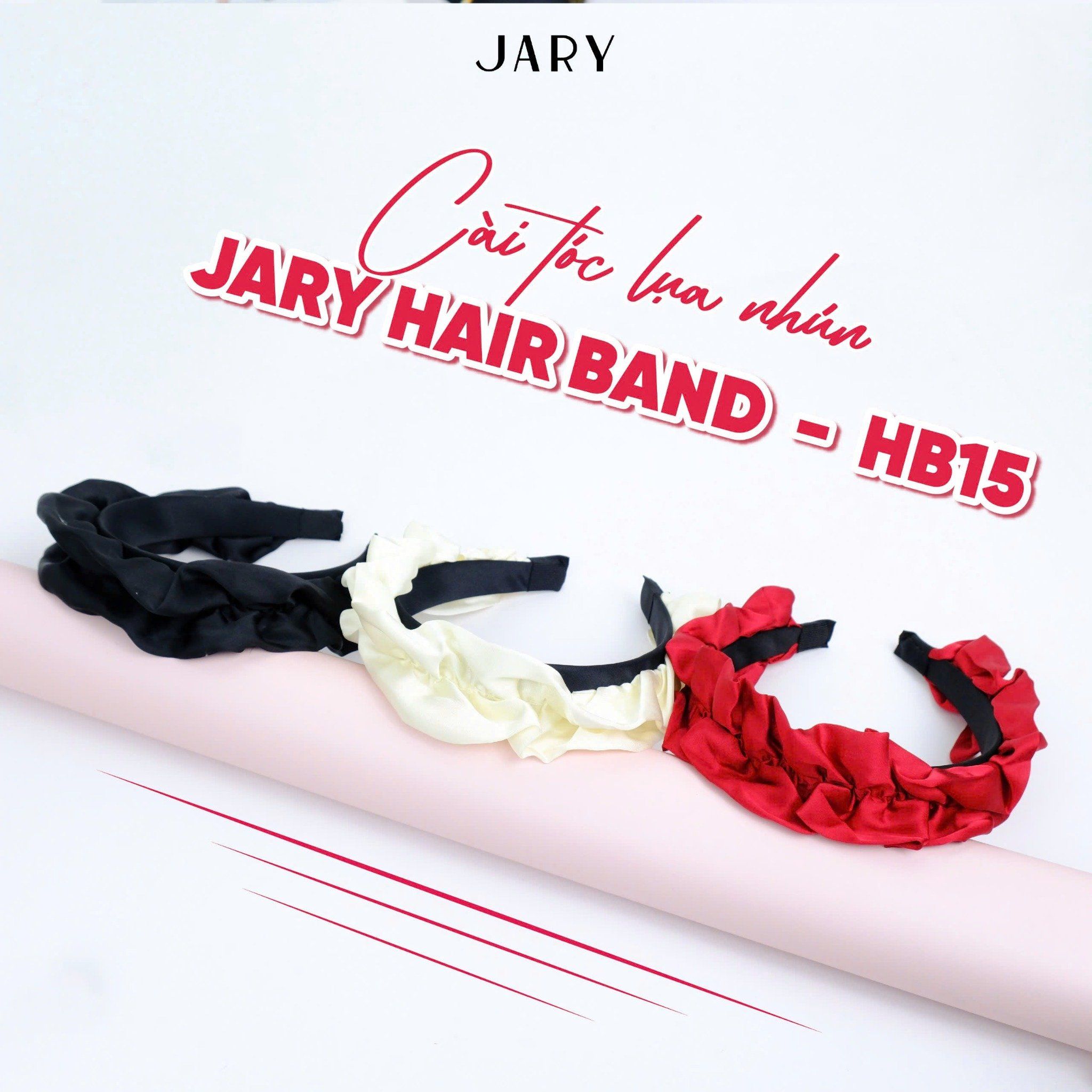 CÀI TÓC LỤA NHÚN JARY HAIR BAND -  HB15 - MÀU ĐEN