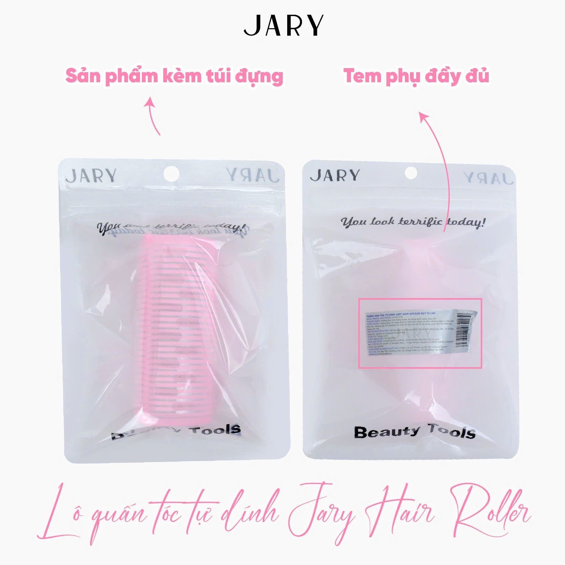 LÔ QUẤN TÓC TỰ DÍNH JARY HAIR ROLLER - 3CM