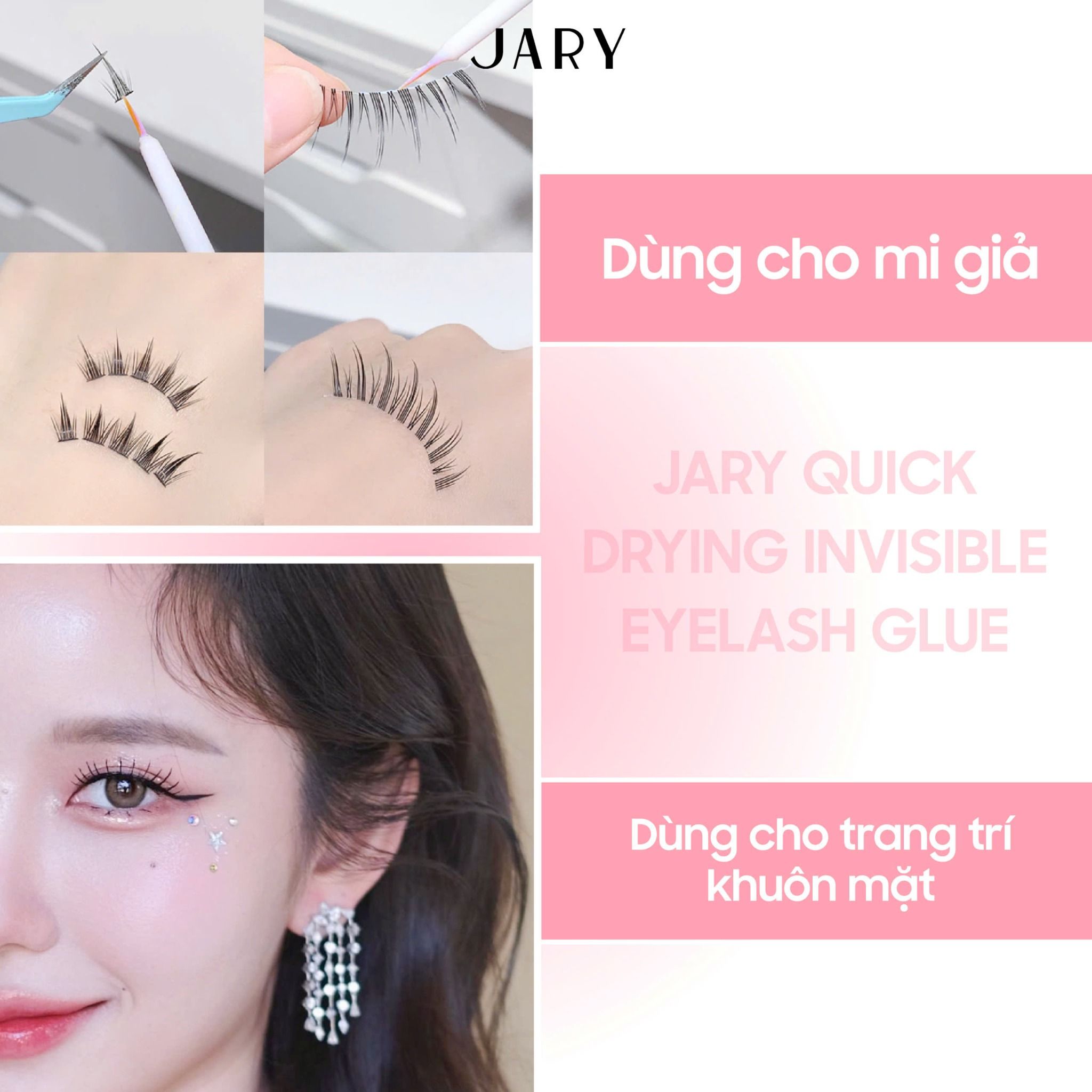 KEO DÁN MI SIÊU CHẮC, LÂU TRÔI JARY QUICK DRYING INVISIBLE EYELASH GLUE 7ML
