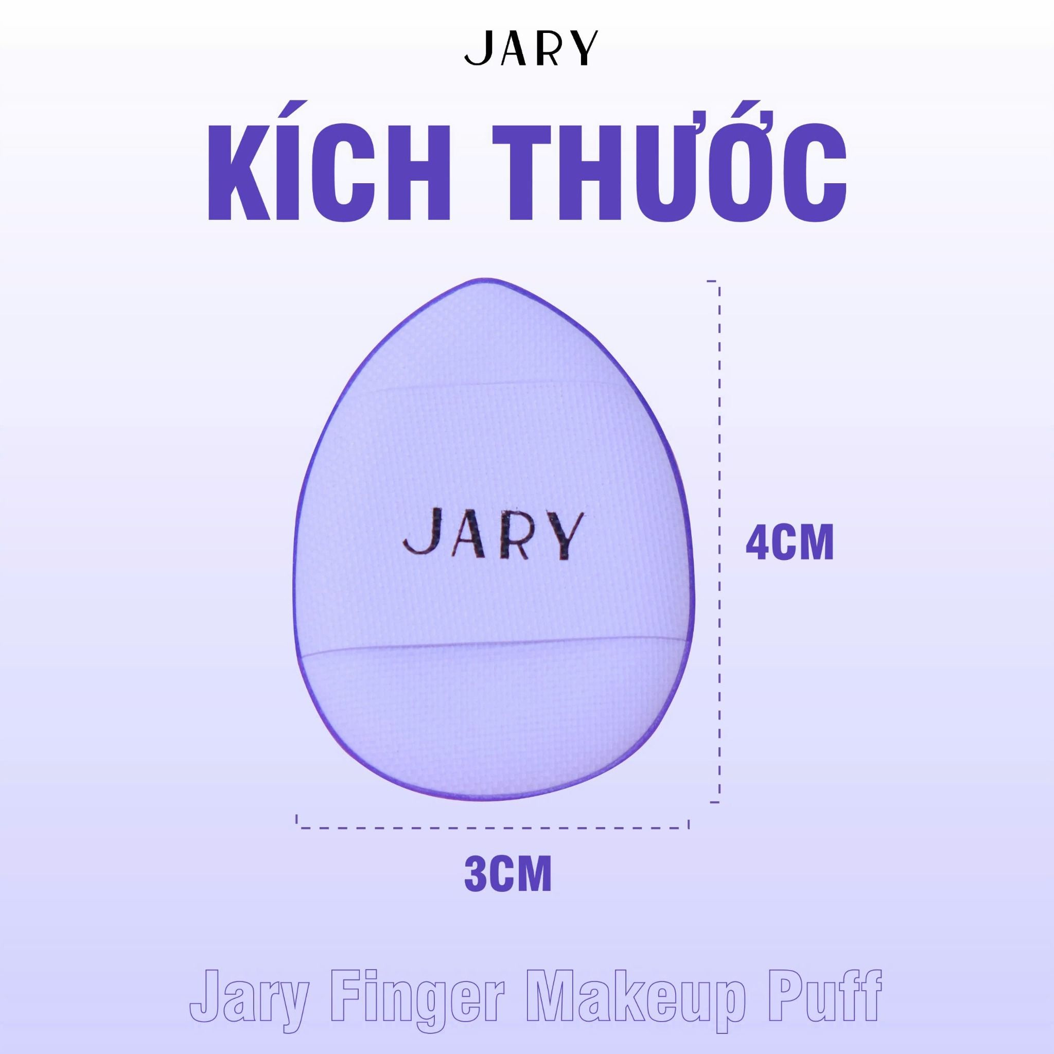 MÚT NGÓN TAY JARY FINGER MAKEUP PUFF (2 MIẾNG) - MÀU TÍM