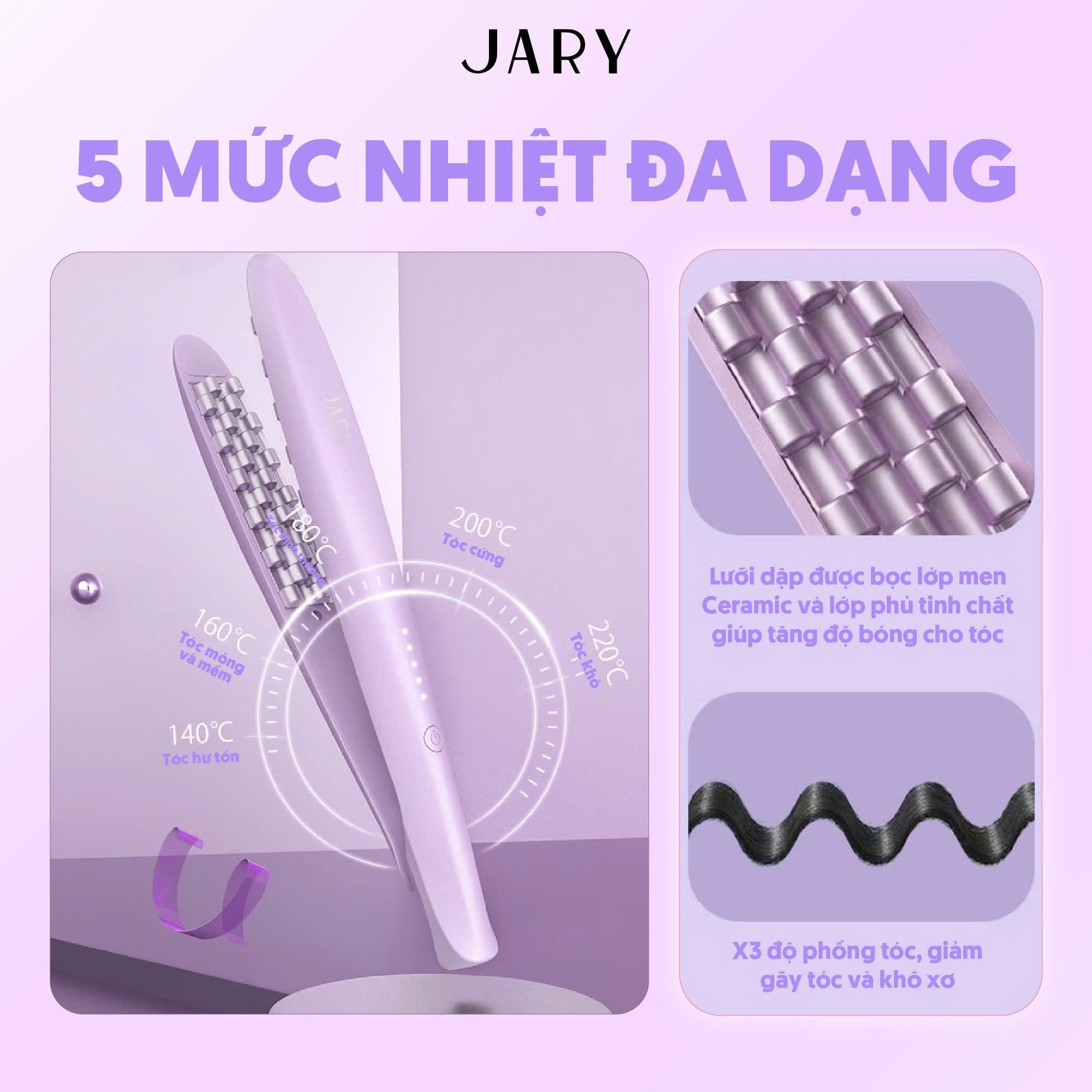 MÁY BẤM PHỒNG TÓC JARY HAIR CRIMPER - TONE TÍM