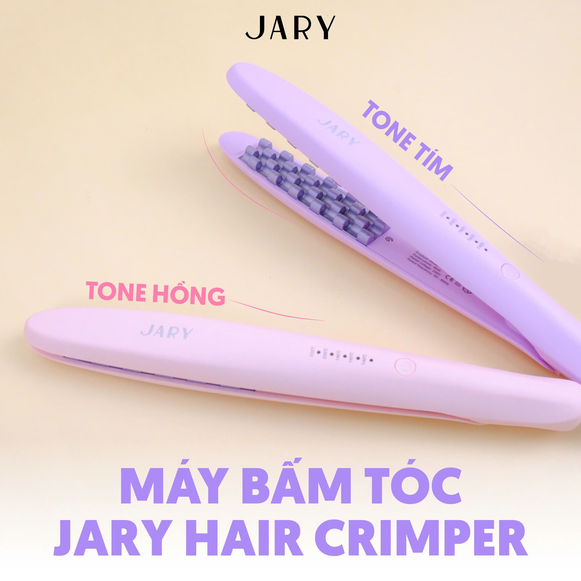 MÁY BẤM PHỒNG TÓC JARY HAIR CRIMPER - TONE TÍM